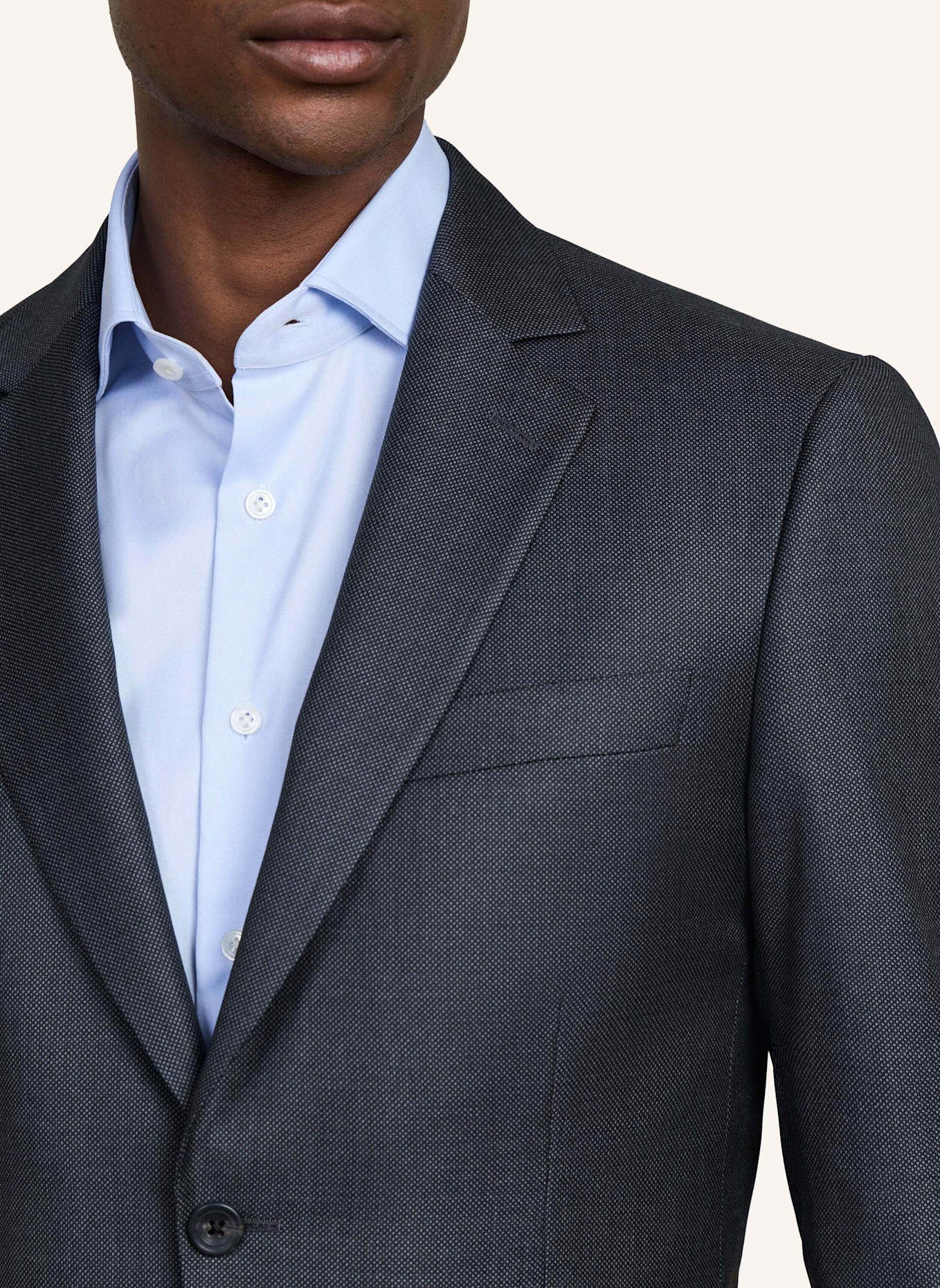 HACKETT LONDON Anzug SR LP BIRDSEYE W: DUNKELGRAU