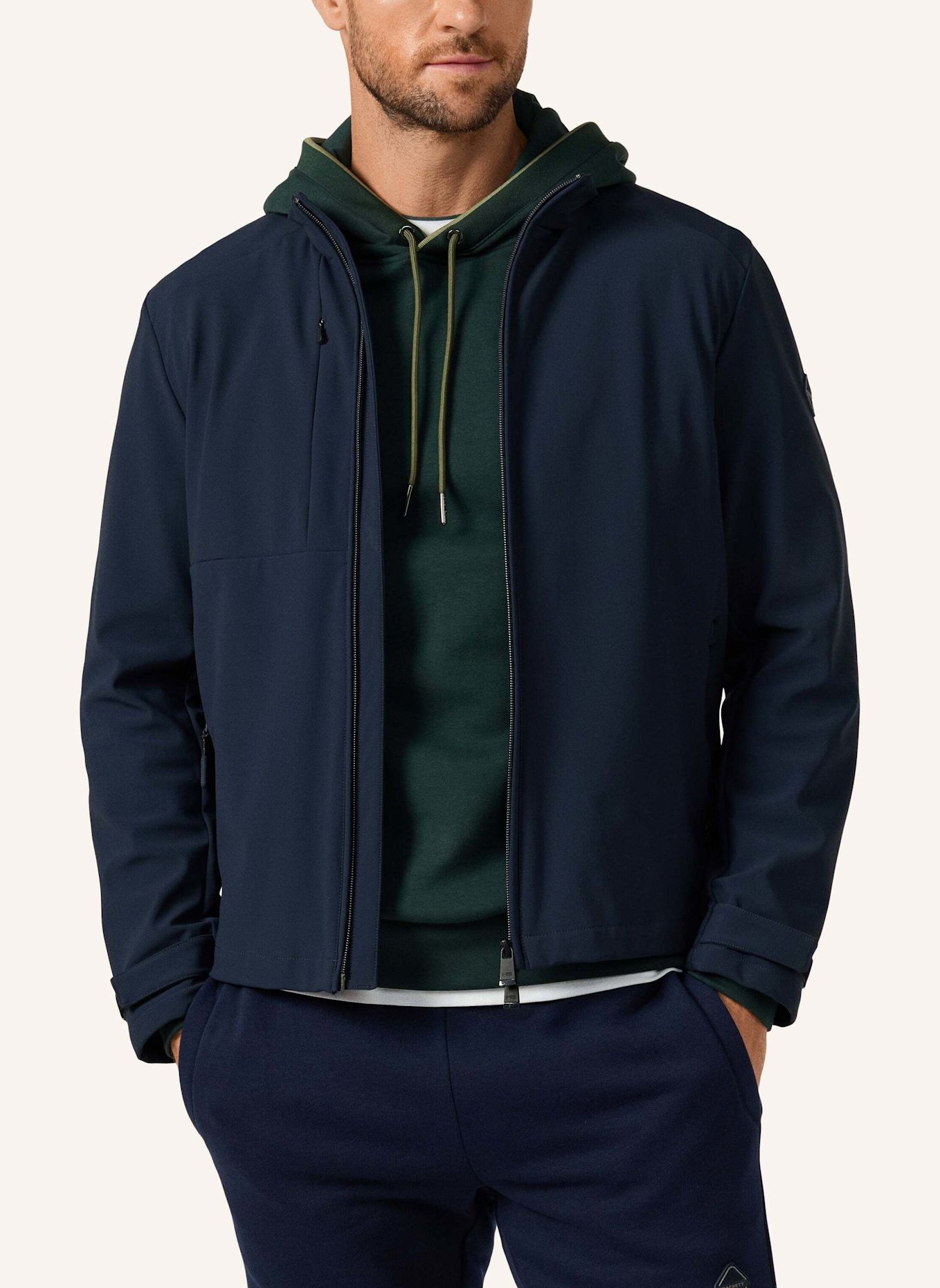 HACKETT LONDON Sakko HS SOFTSHELL BLOUSON: DUNKELBLAU