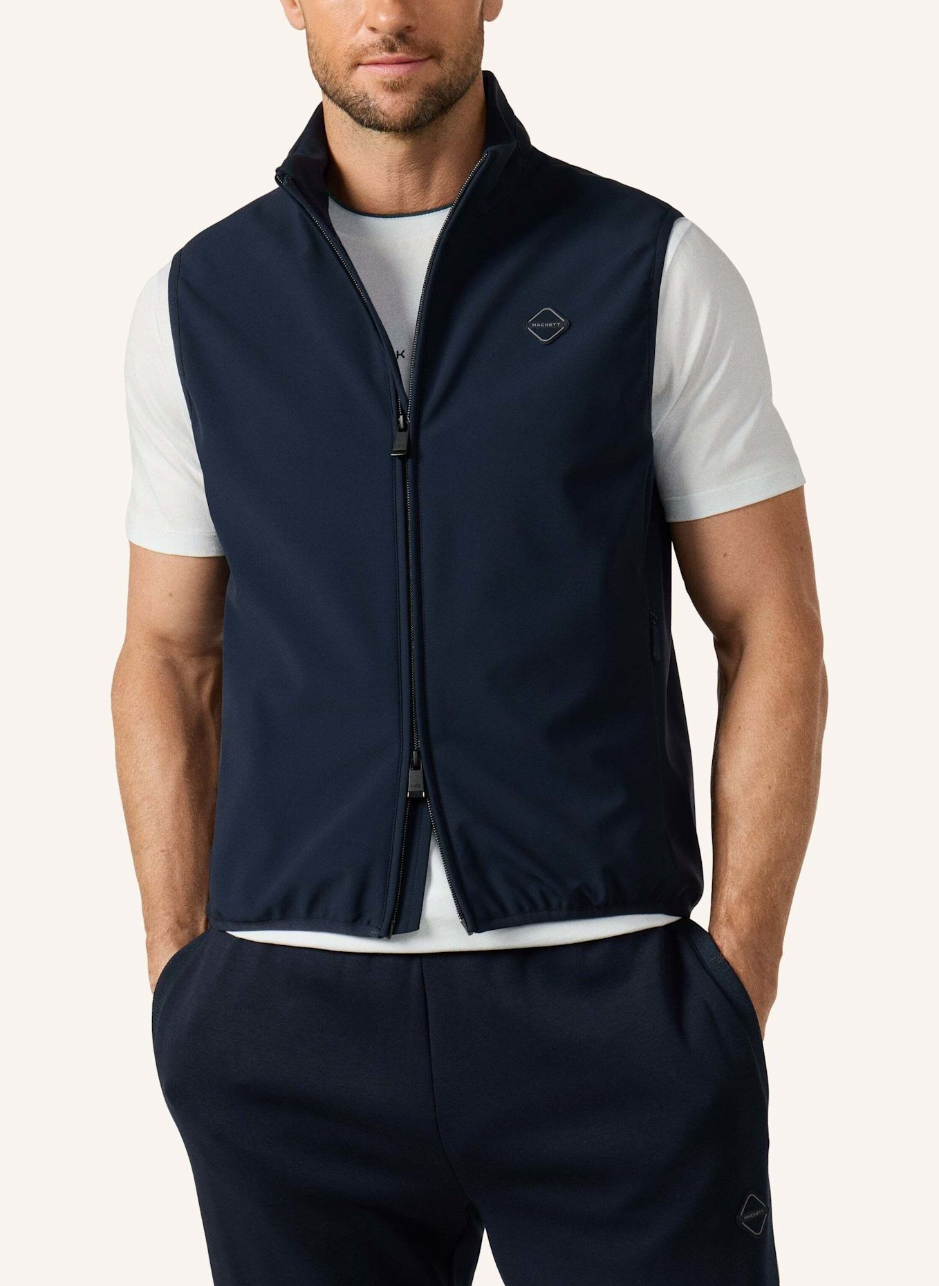 HACKETT LONDON Sakko HS SOFTSHELL GILET: DUNKELBLAU