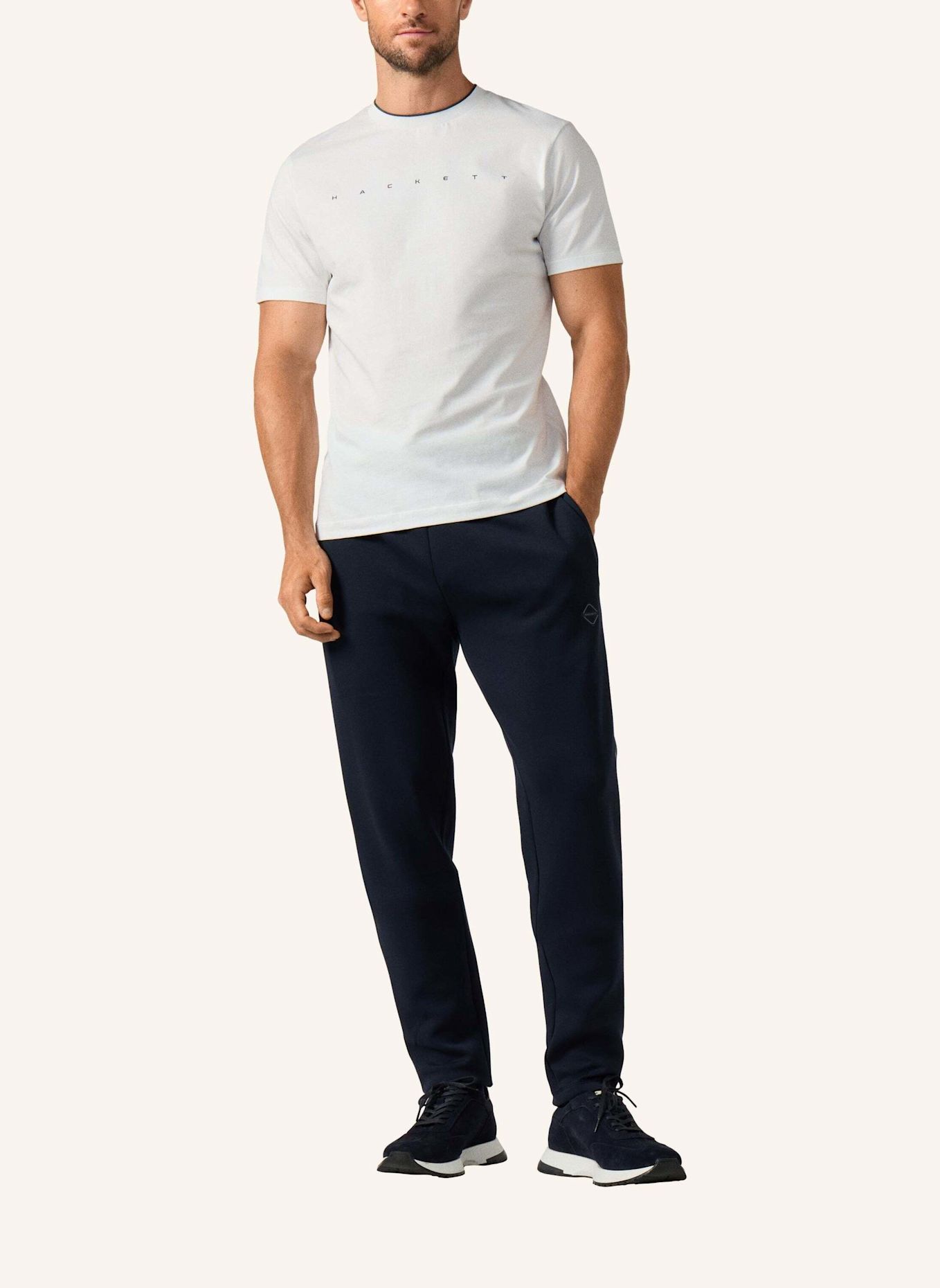 HACKETT LONDON T-Shirt HS ESSENTIAL TEE: WEISS