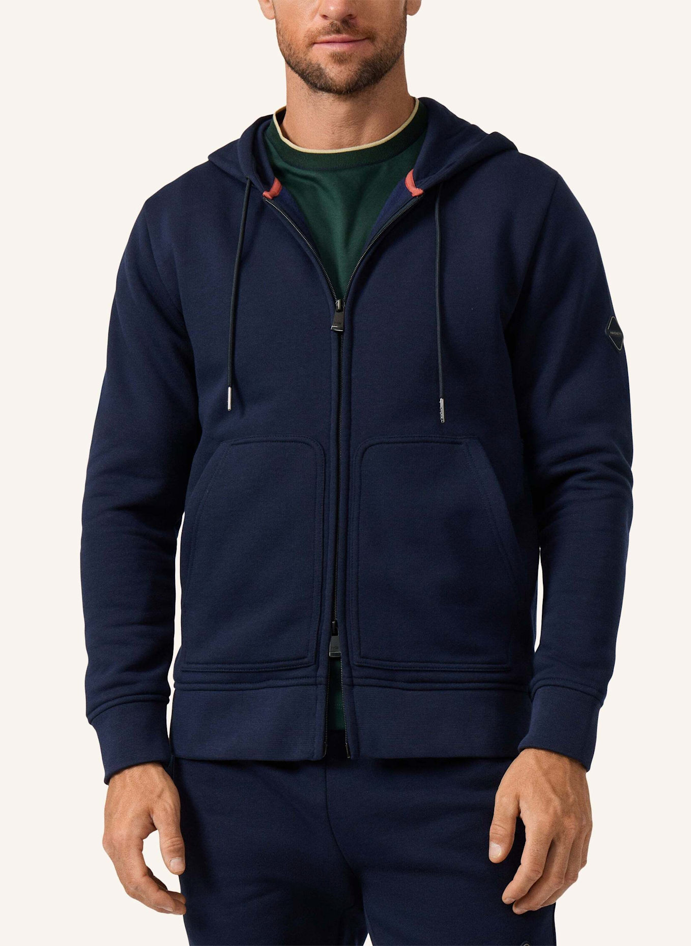 HACKETT LONDON Sweatshirt HS LUXE LOUNGE HDY: DUNKELBLAU