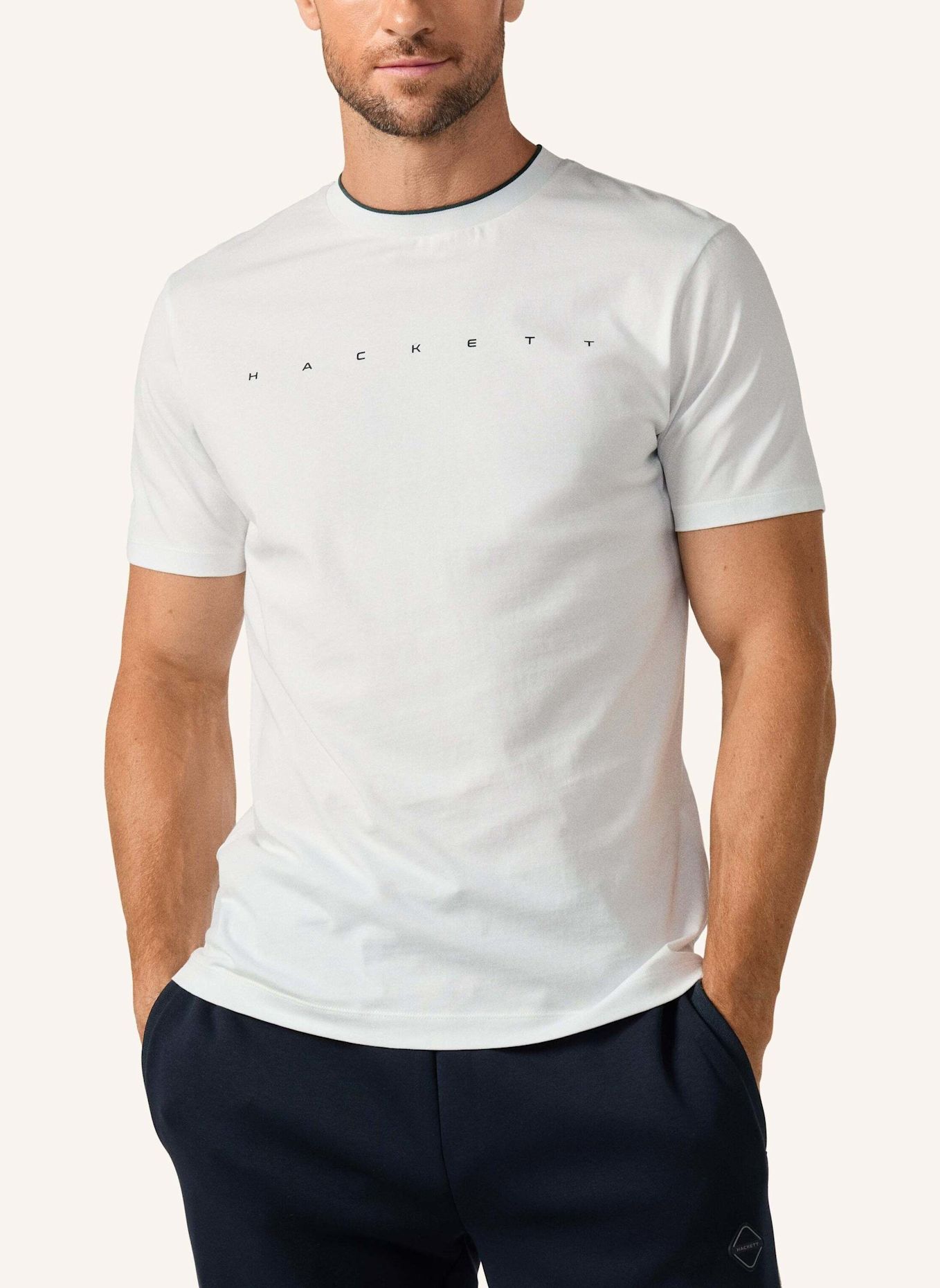 HACKETT LONDON T-Shirt HS ESSENTIAL TEE: WEISS