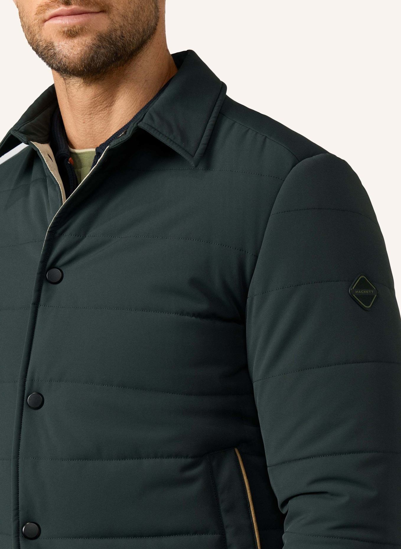 HACKETT LONDON Fieldjacket HS CITY PUFFER SHIRT: GRÜN