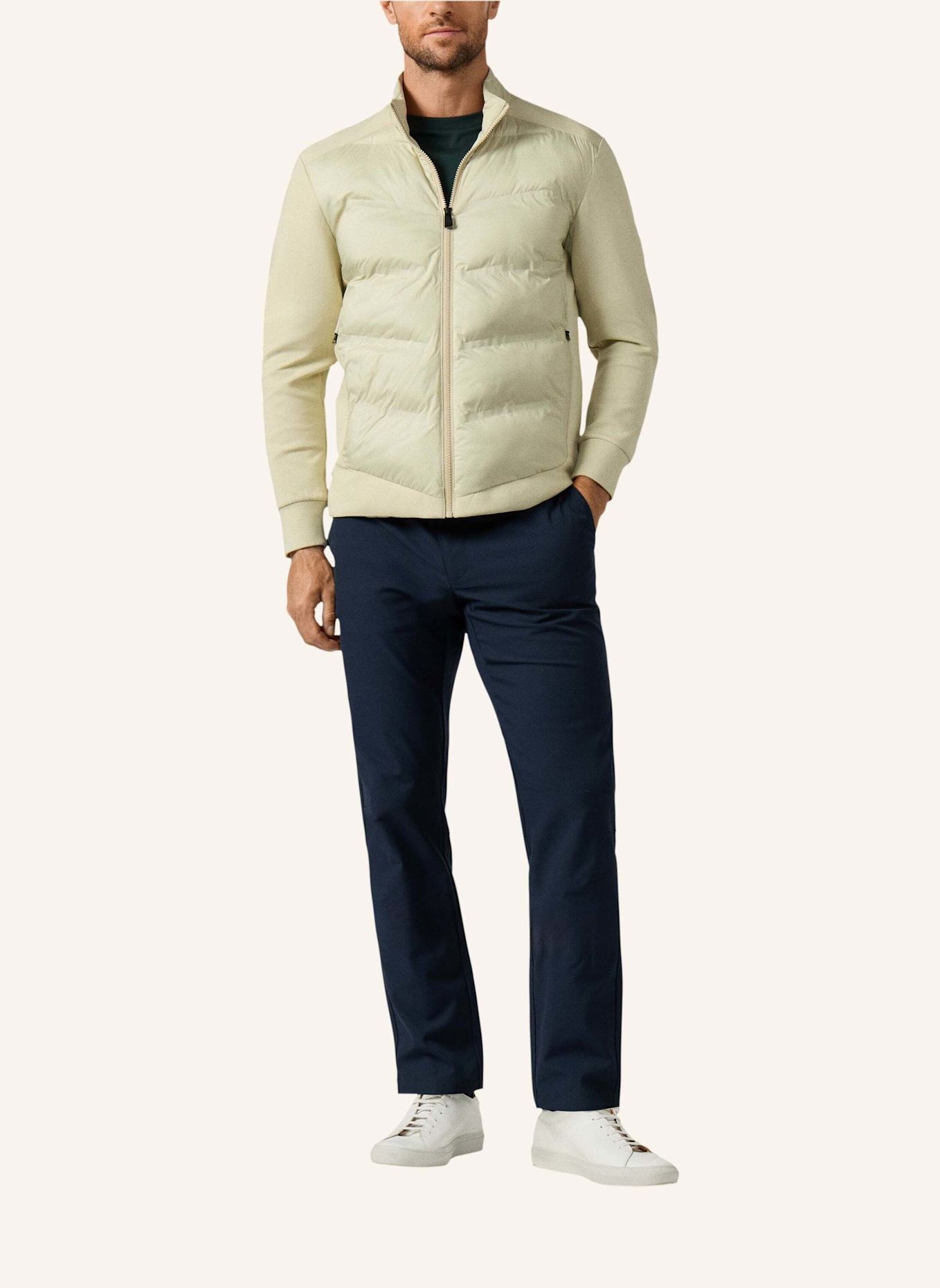 HACKETT LONDON Sweatshirt HS ULTRA HYBRID FZ: BEIGE