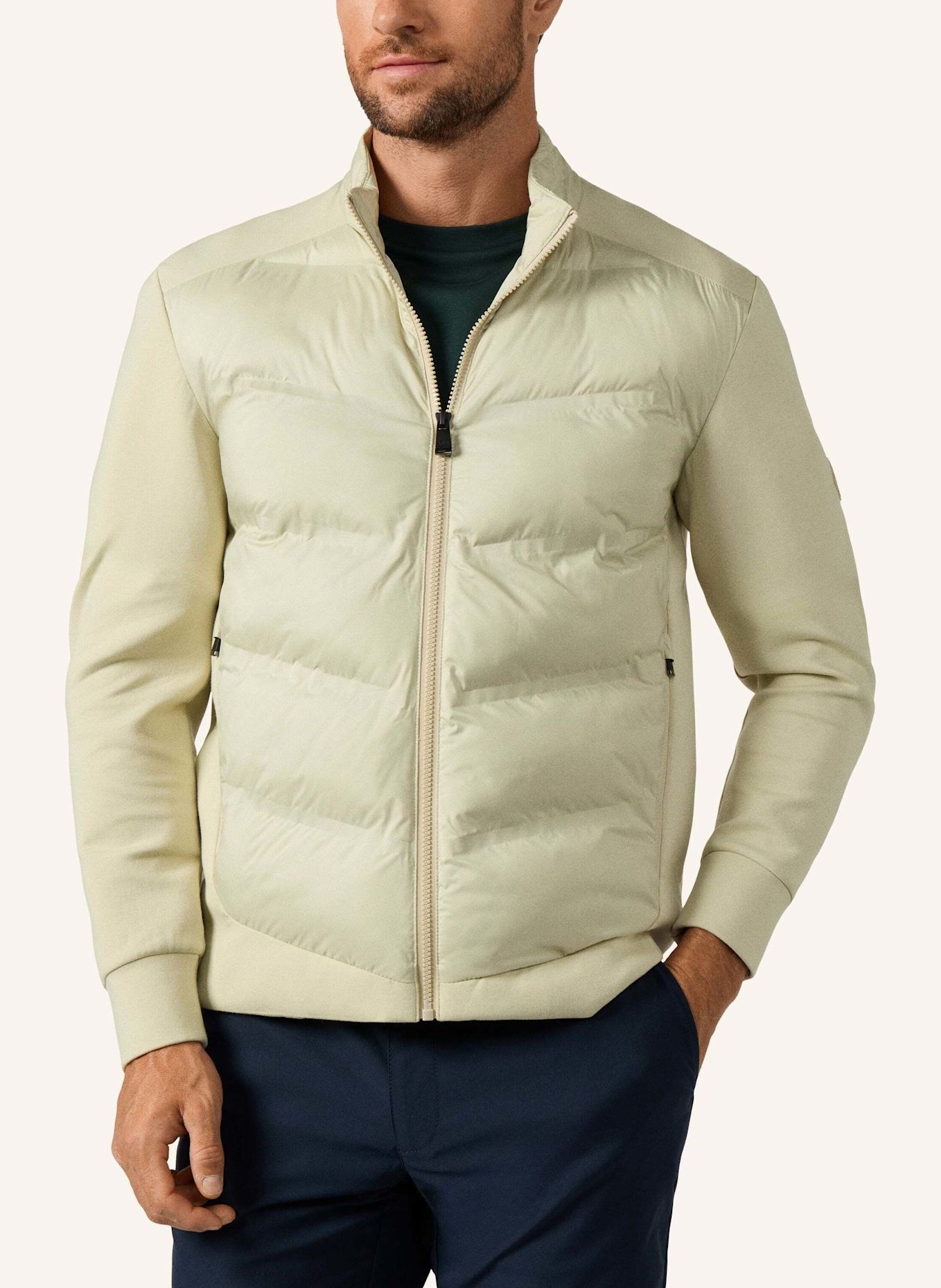 HACKETT LONDON Sweatshirt HS ULTRA HYBRID FZ: BEIGE