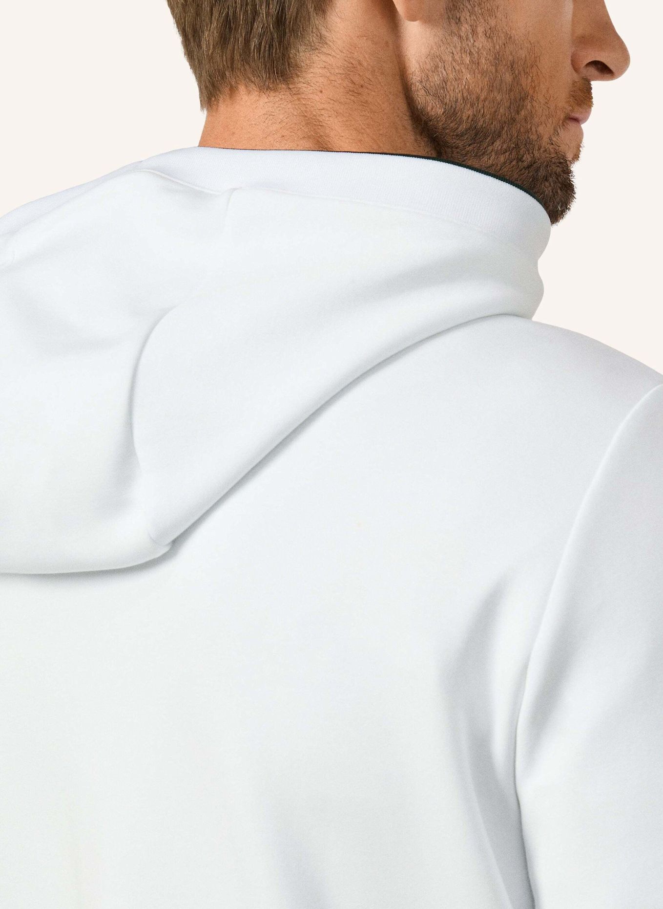 HACKETT LONDON Hoodieshirt HS BADGE HOODY: WEISS