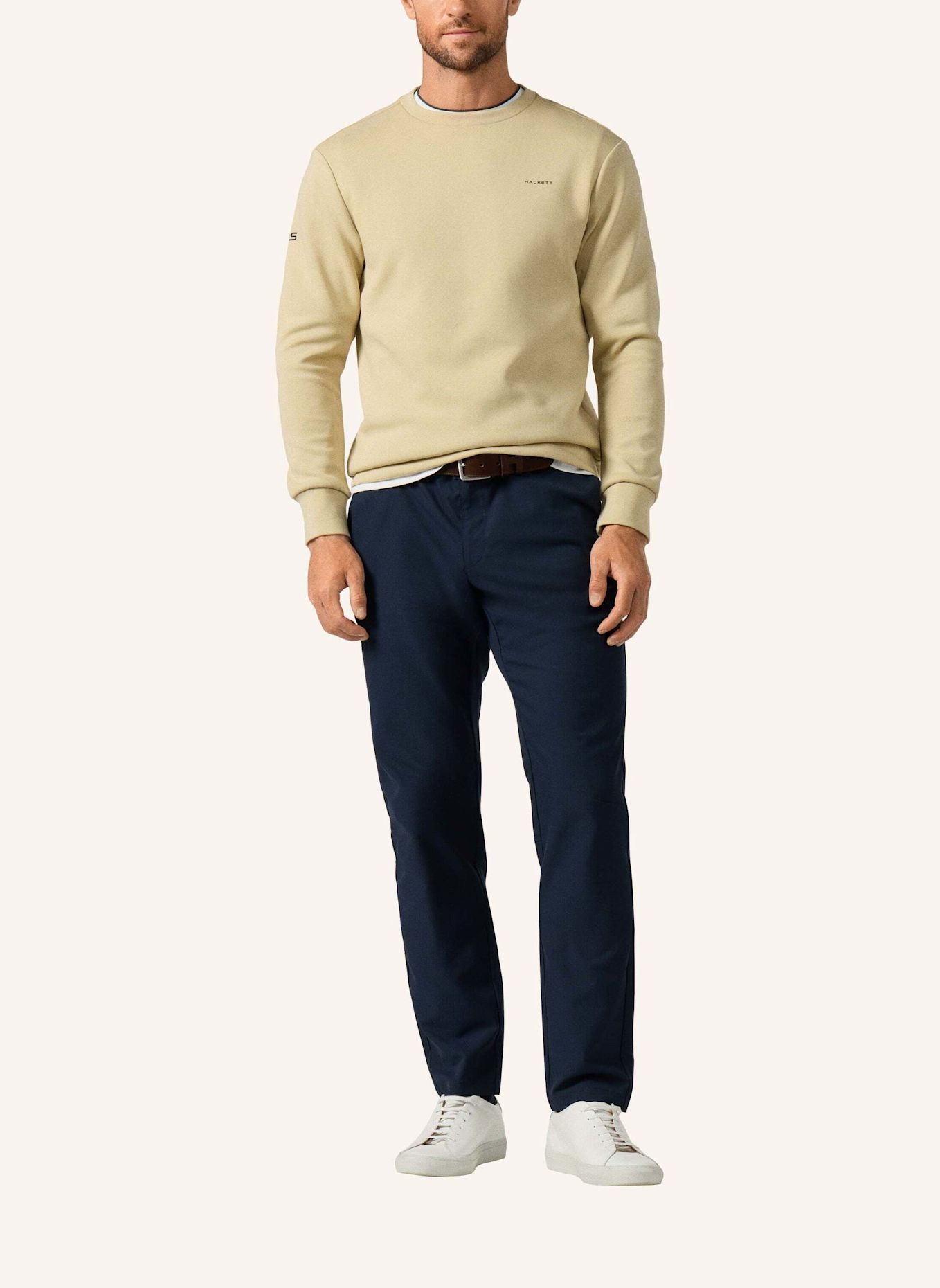 HACKETT LONDON Sweatshirt HS ESSENTIAL CRW: BEIGE