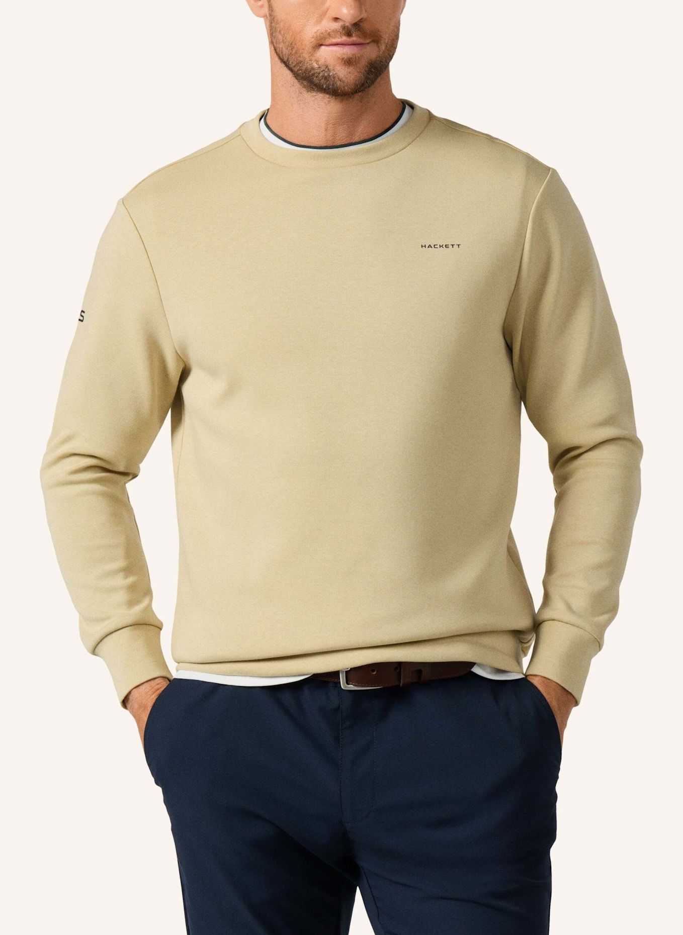 HACKETT LONDON Sweatshirt HS ESSENTIAL CRW: BEIGE