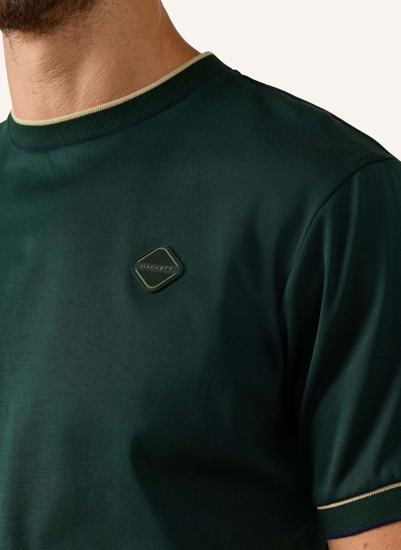 HACKETT LONDON T-Shirt HS BADGE TEE: GRÜN