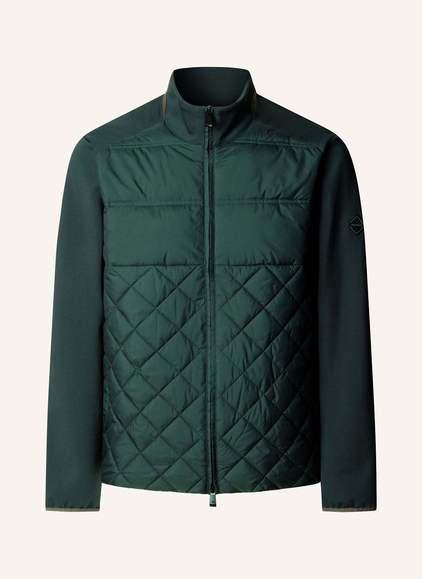 HACKETT LONDON Sweatshirt HS LUXE HYBRID FZ: GRÜN