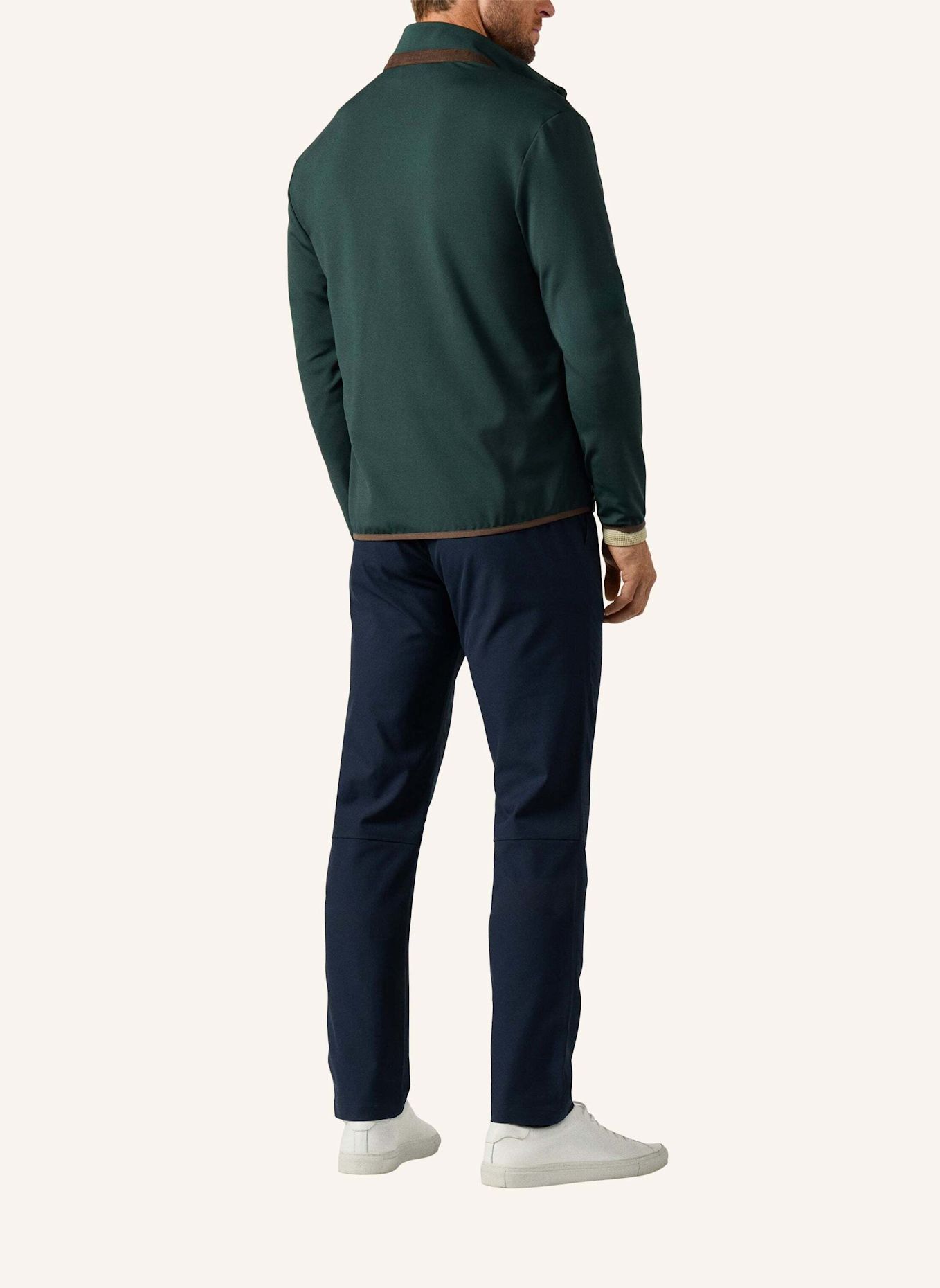 HACKETT LONDON Sweatshirt HS LUXE HYBRID FZ: GRÜN
