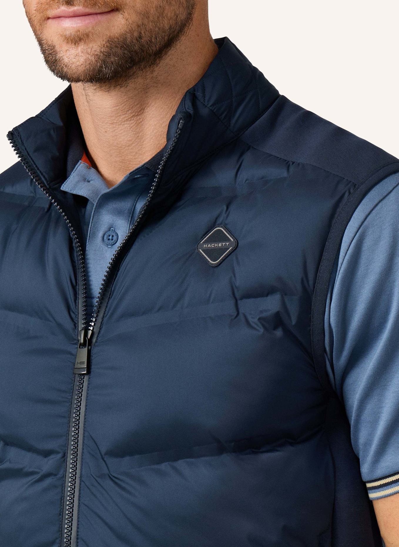 HACKETT LONDON Sweatshirt HS ULTRA HYBRID GLT FZ: DUNKELBLAU