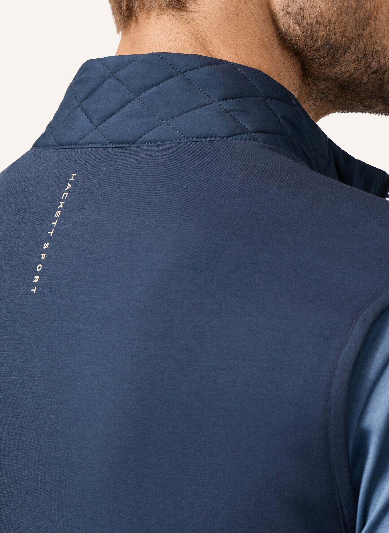 HACKETT LONDON Sweatshirt HS ULTRA HYBRID GLT FZ: DUNKELBLAU