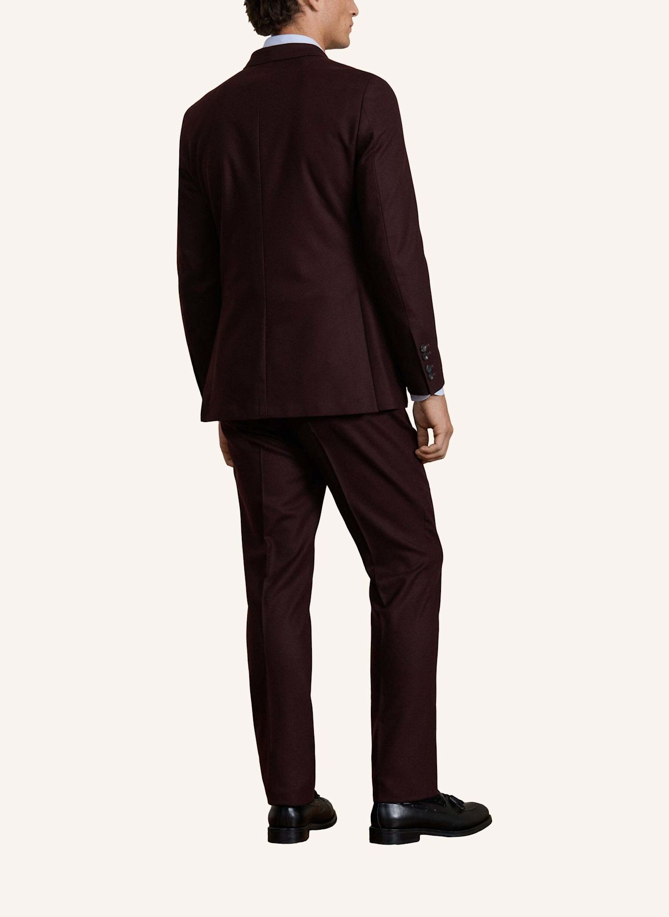 HACKETT LONDON Anzug SR BURGUNDY DB JKT: DUNKELROT