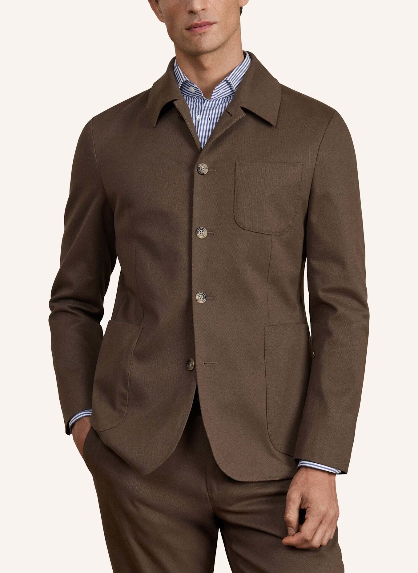 HACKETT LONDON Anzug SR COTTON CASH: BEIGE