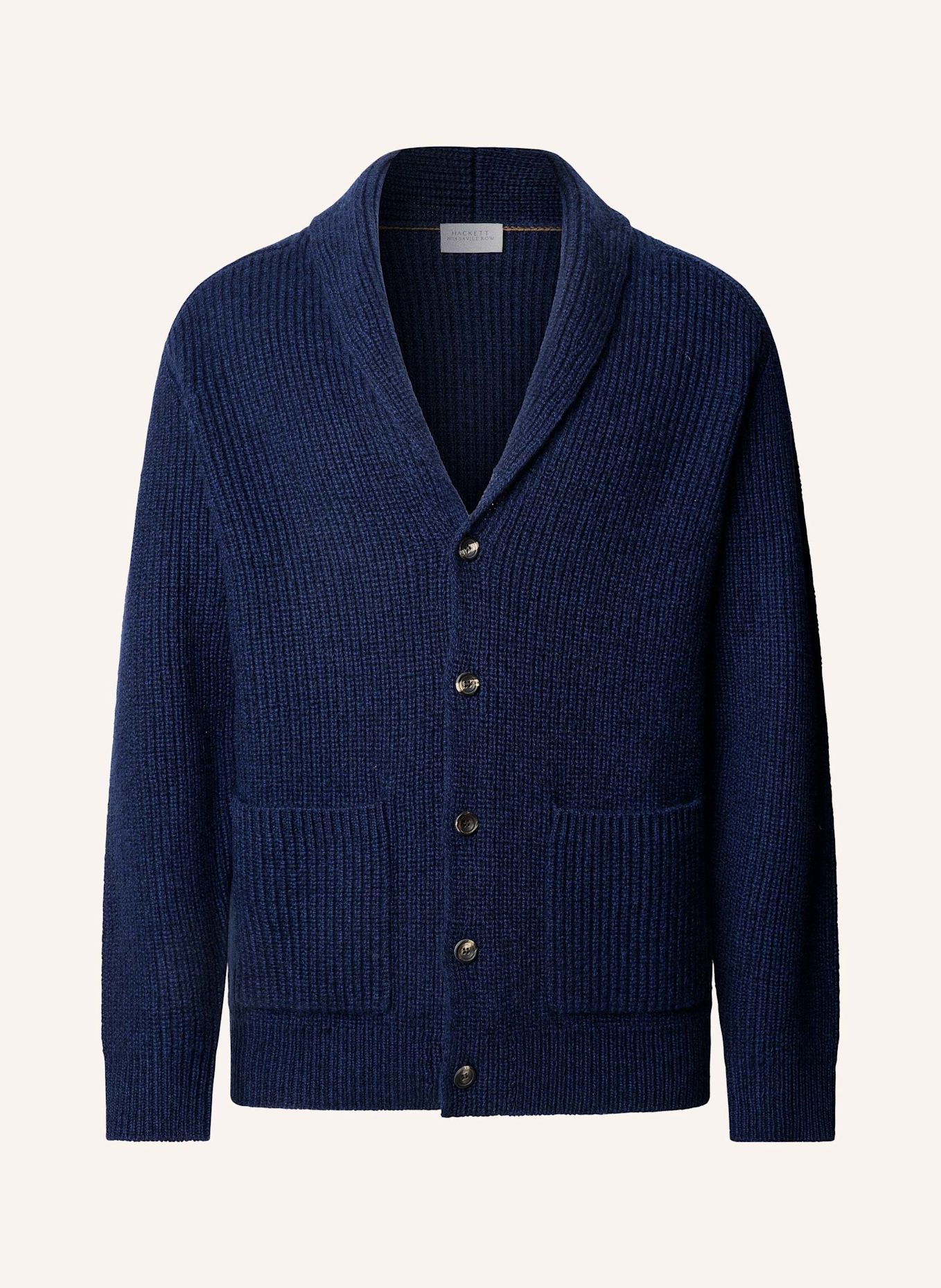 HACKETT LONDON Poloshirt SR SHAWL CARDIGAN: DUNKELBLAU
