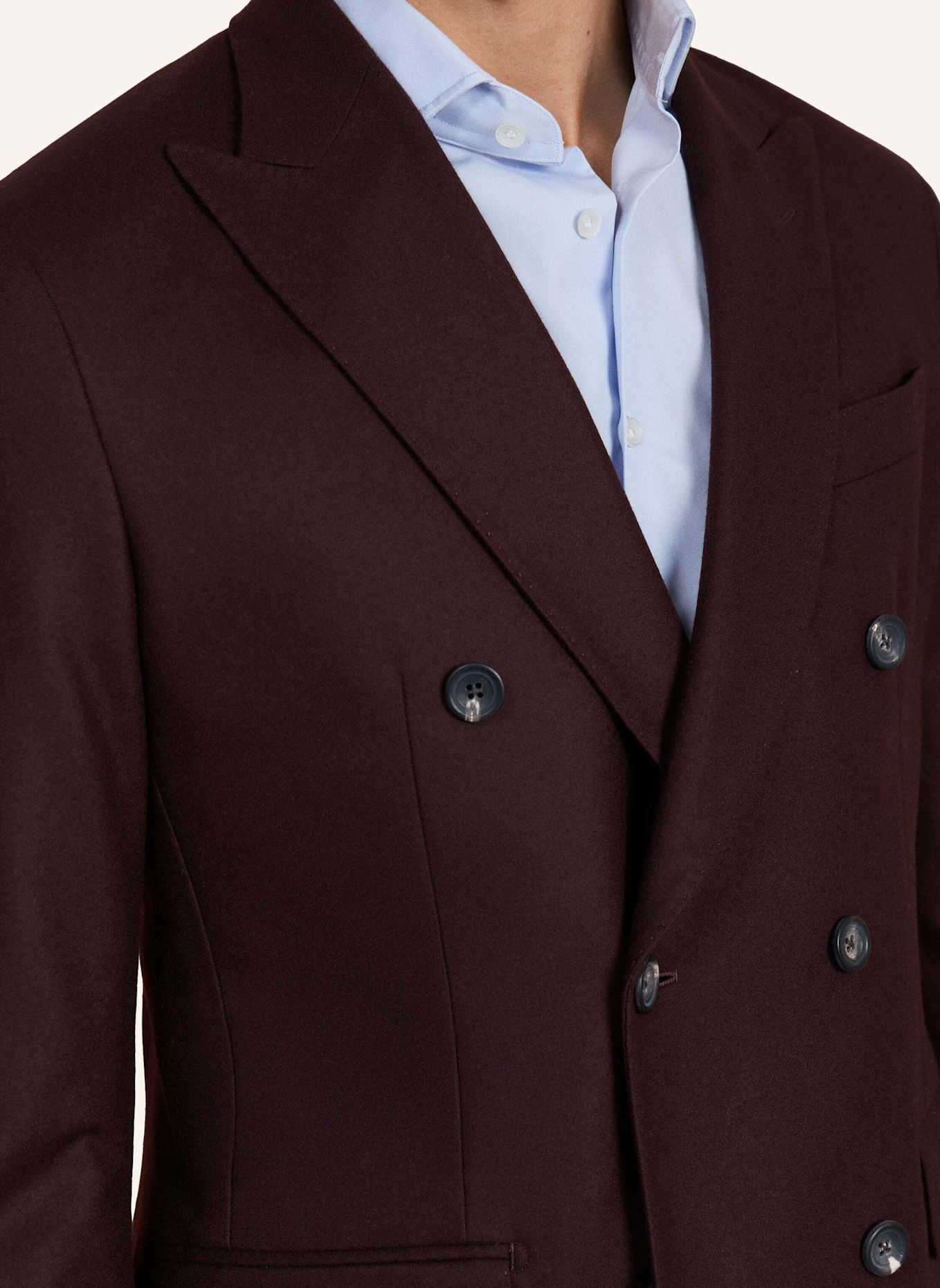 HACKETT LONDON Anzug SR BURGUNDY DB JKT: DUNKELROT