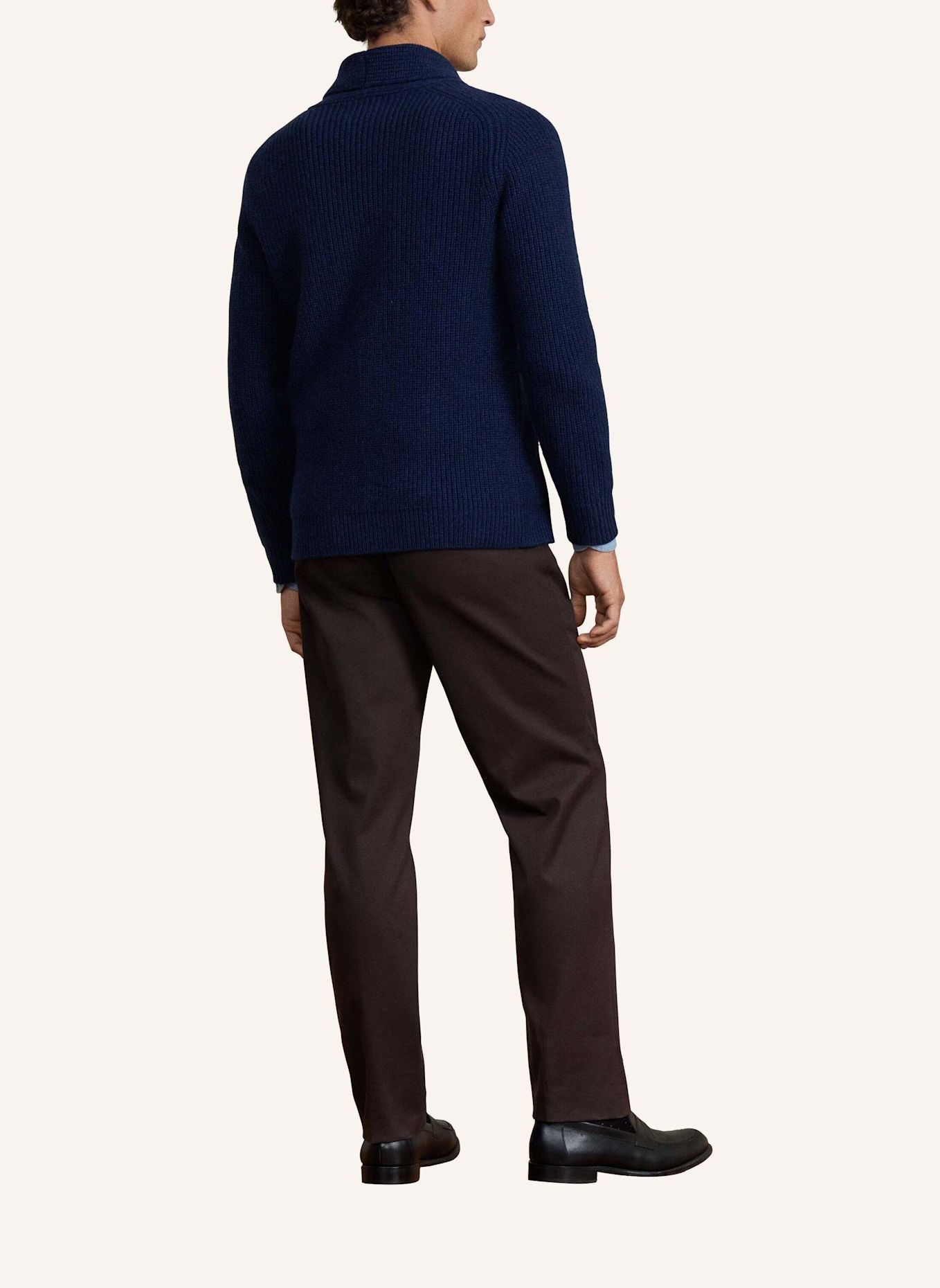 HACKETT LONDON Poloshirt SR SHAWL CARDIGAN: DUNKELBLAU