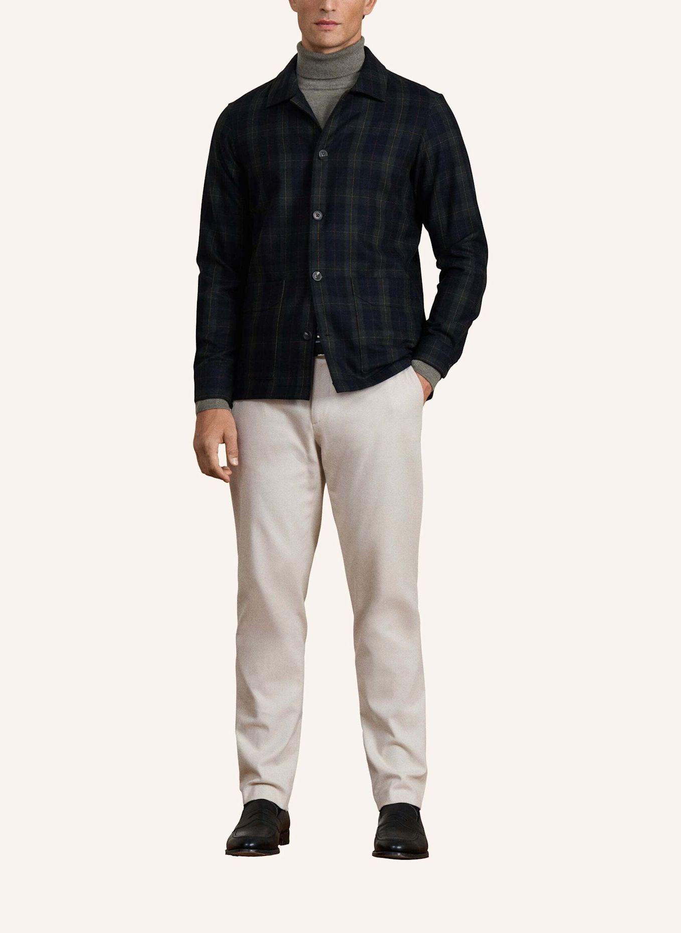 HACKETT LONDON Freizeithemd SR BLACKWATCH OSHIRT: GRÜN