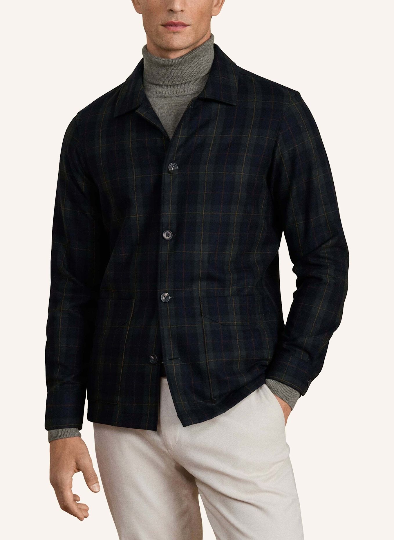 HACKETT LONDON Freizeithemd SR BLACKWATCH OSHIRT: GRÜN