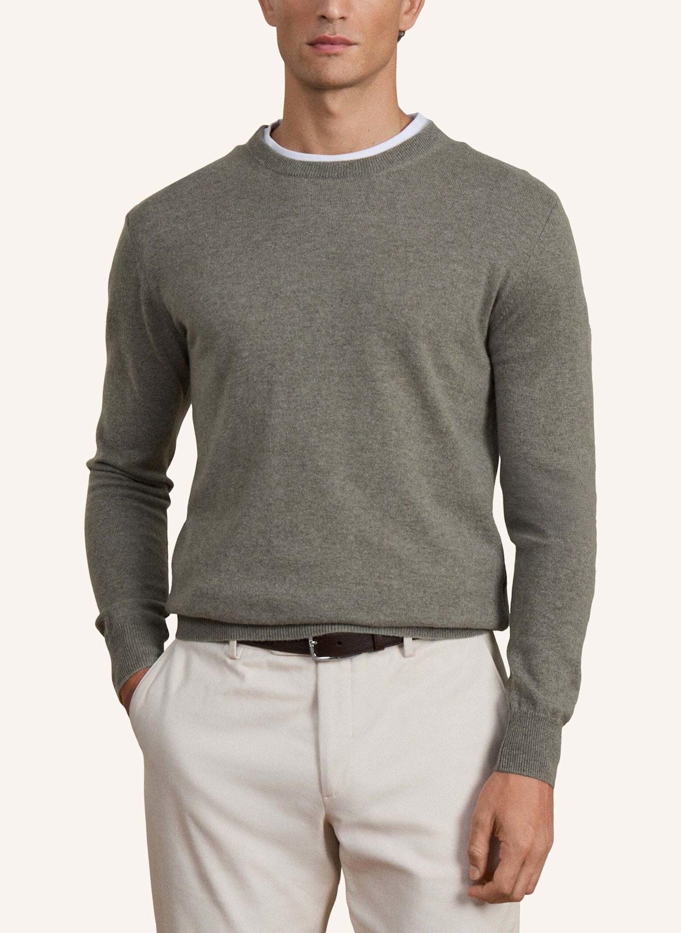 HACKETT LONDON Pullover SR CASHMERE CREW: GRÜN