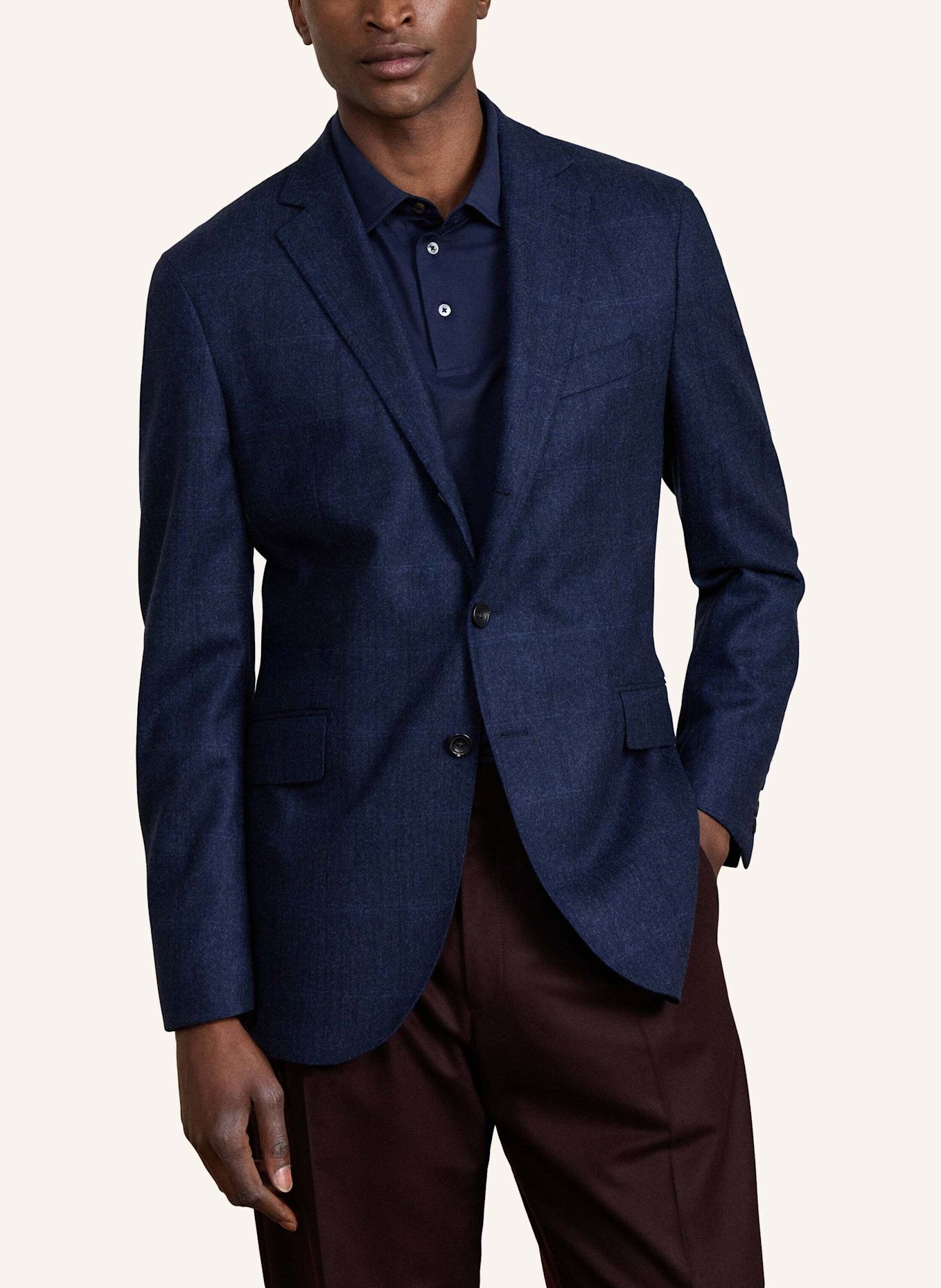 HACKETT LONDON Anzug SR WL CASH WPANE: DUNKELBLAU