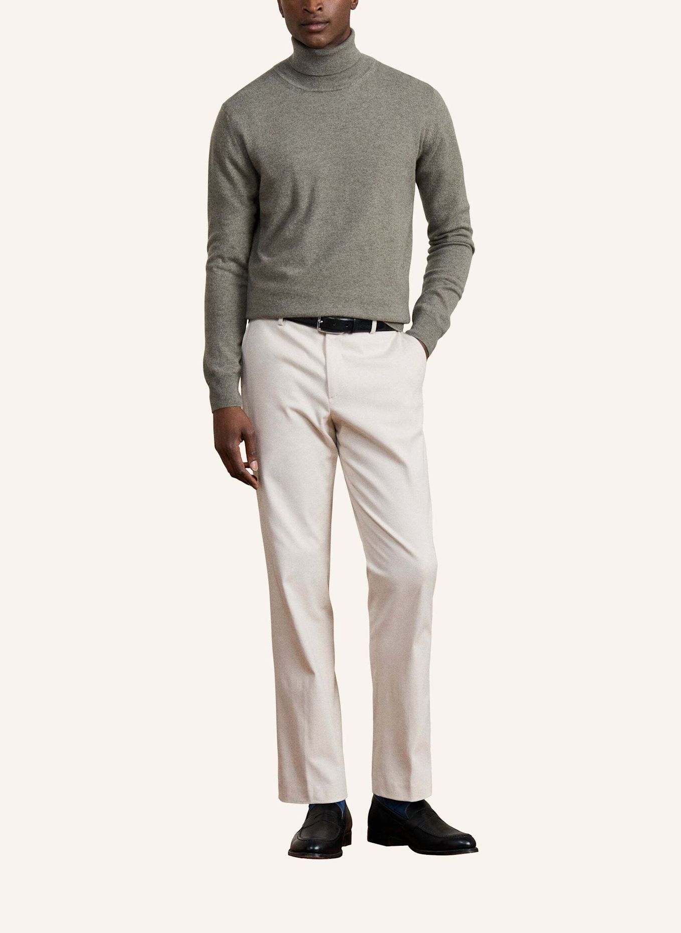 HACKETT LONDON Pullover SR CASHMERE ROLL NECK: GRÜN