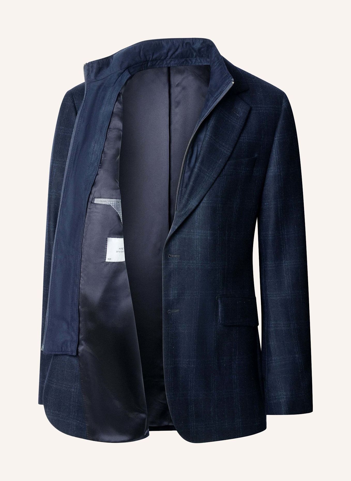 HACKETT LONDON Anzug SR BIB SUBTLE CHK: DUNKELBLAU