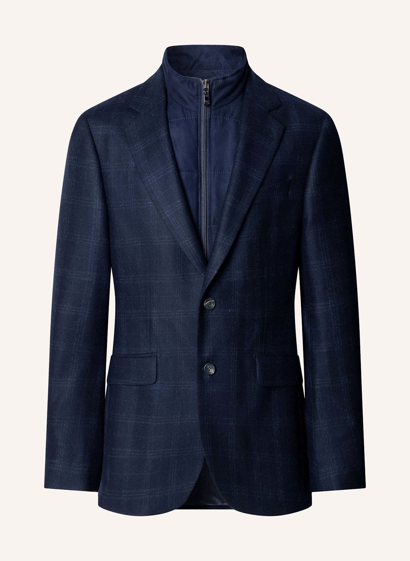 HACKETT LONDON Anzug SR BIB SUBTLE CHK: DUNKELBLAU