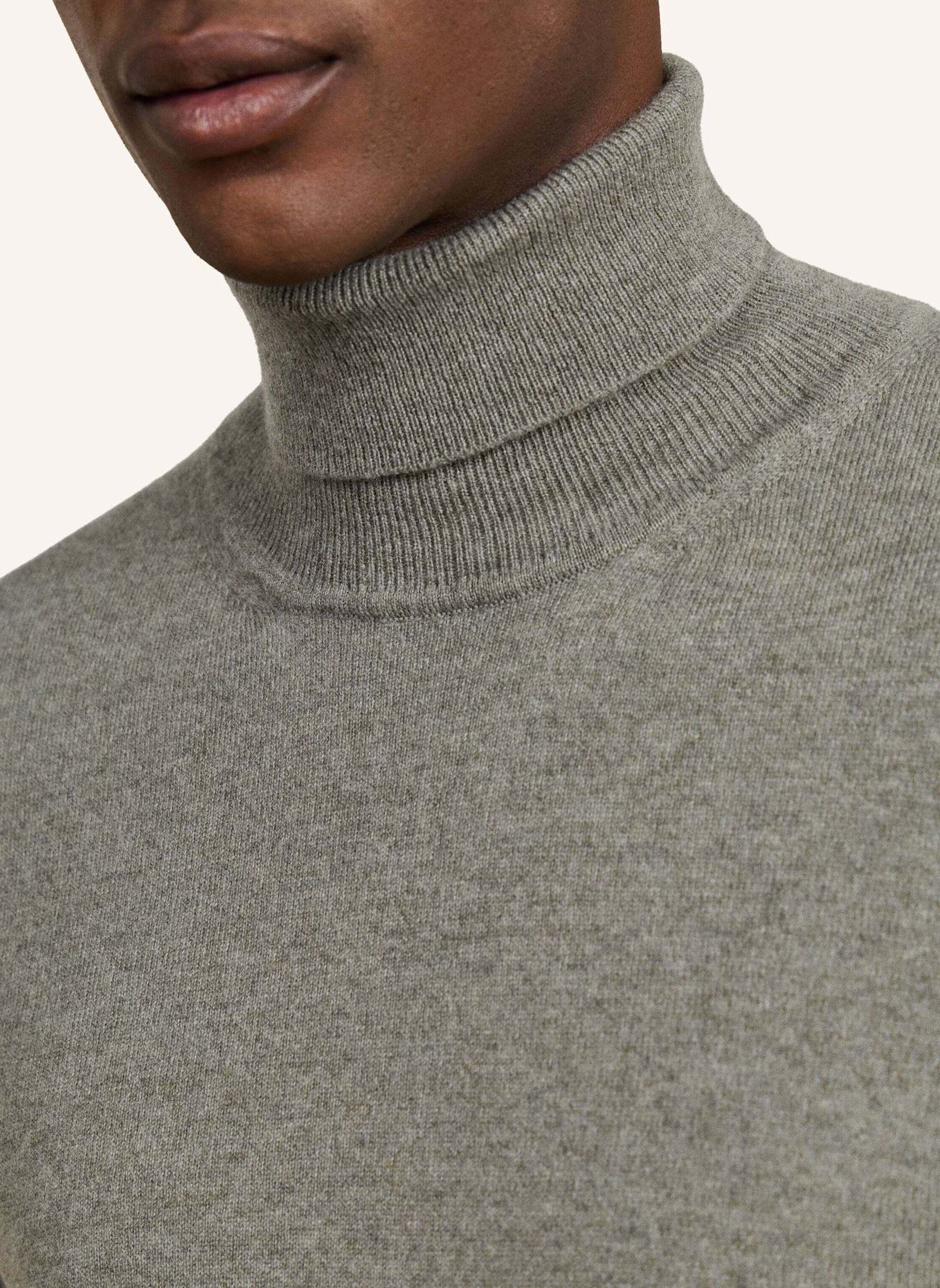 HACKETT LONDON Pullover SR CASHMERE ROLL NECK: GRÜN