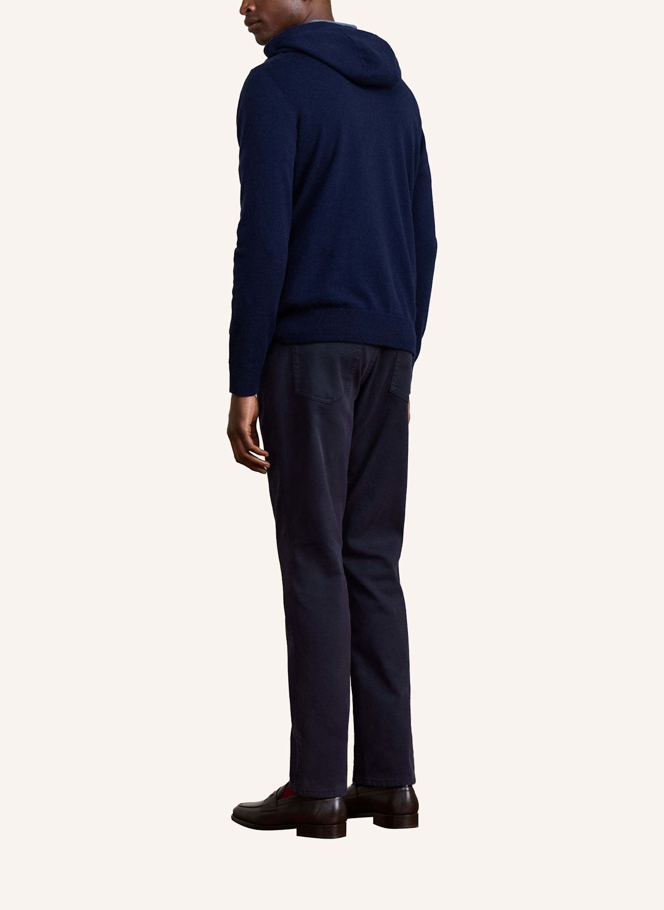 HACKETT LONDON Pullover SR CASHMERE HOODIE: DUNKELBLAU