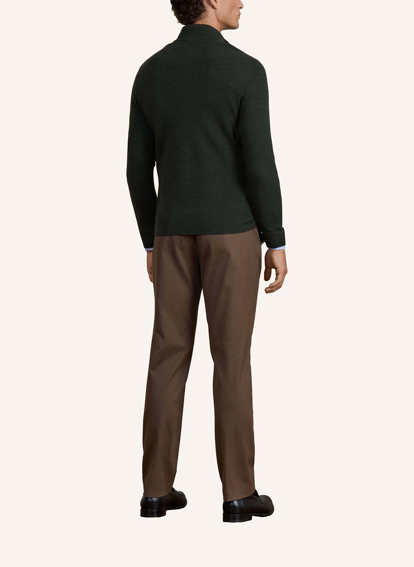 HACKETT LONDON Pullover SR STITCH HZIP: GRÜN
