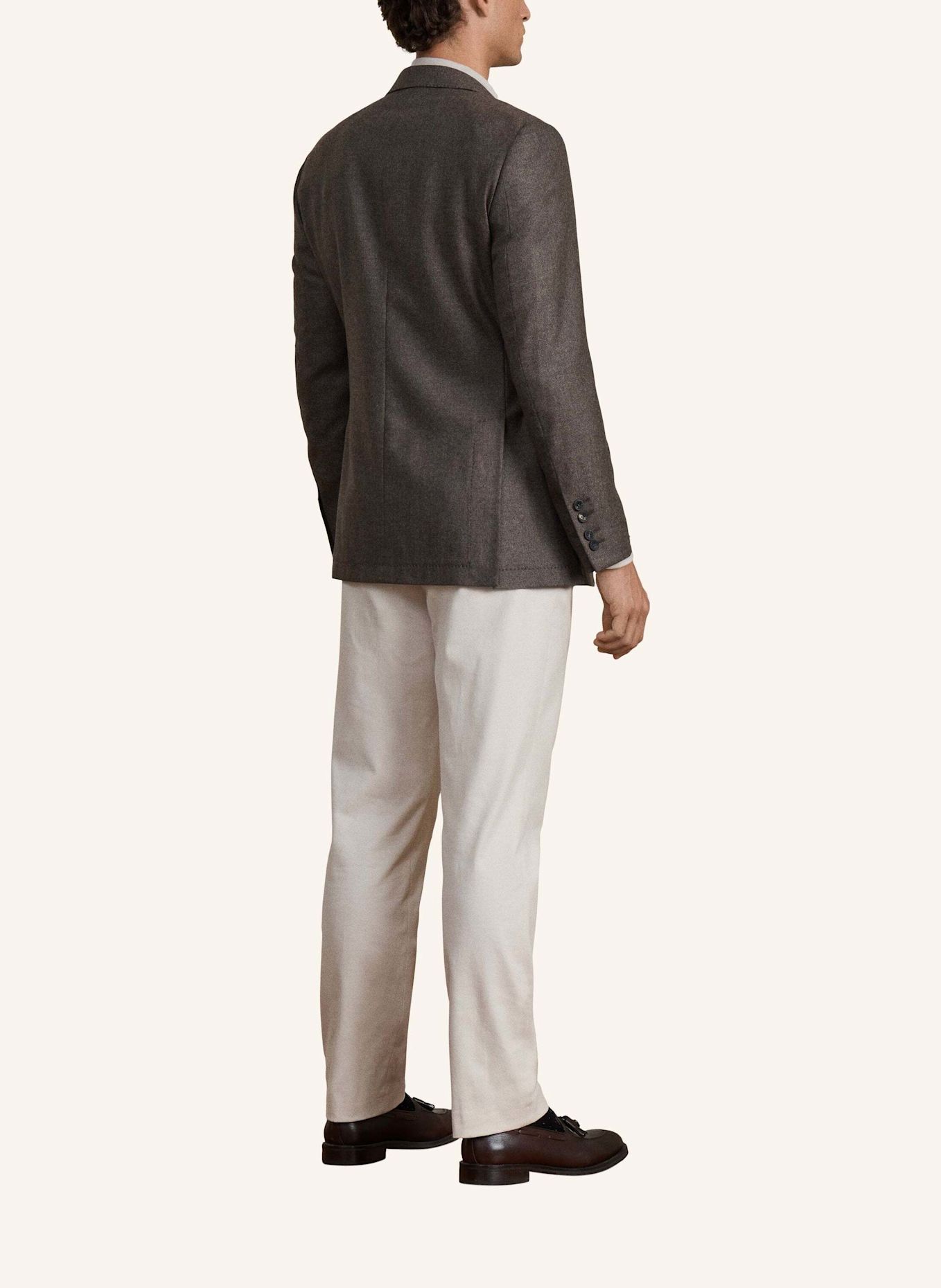 HACKETT LONDON Anzug SR WL CASH TWILL: TAUPE / HELLBRAUN