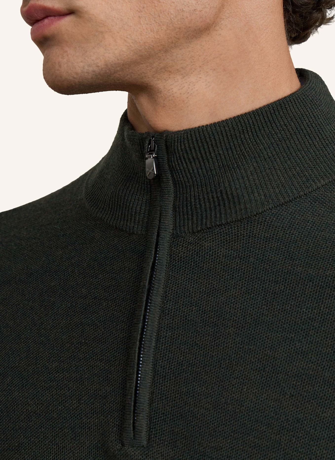 HACKETT LONDON Pullover SR STITCH HZIP: GRÜN