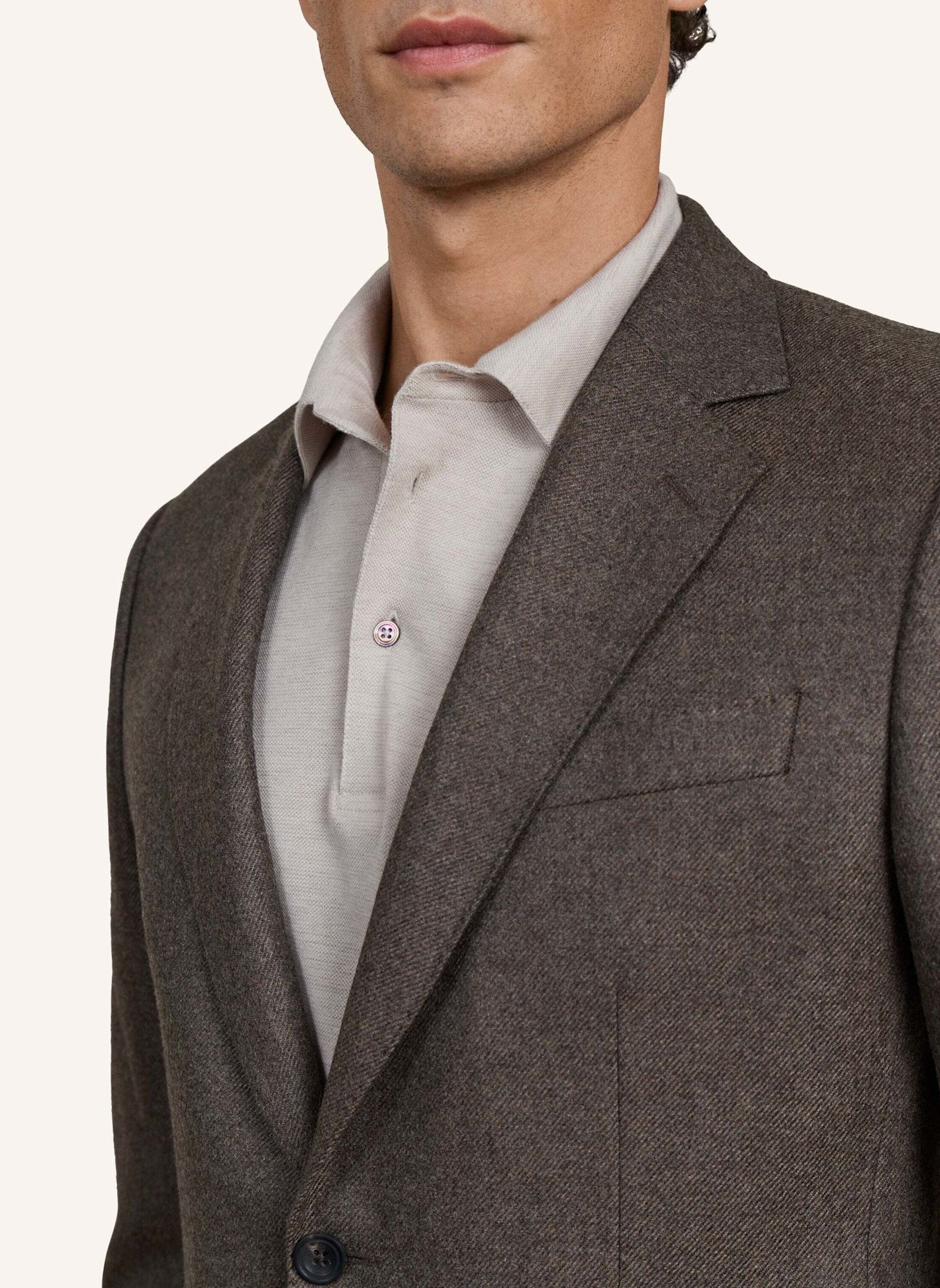 HACKETT LONDON Anzug SR WL CASH TWILL: TAUPE / HELLBRAUN