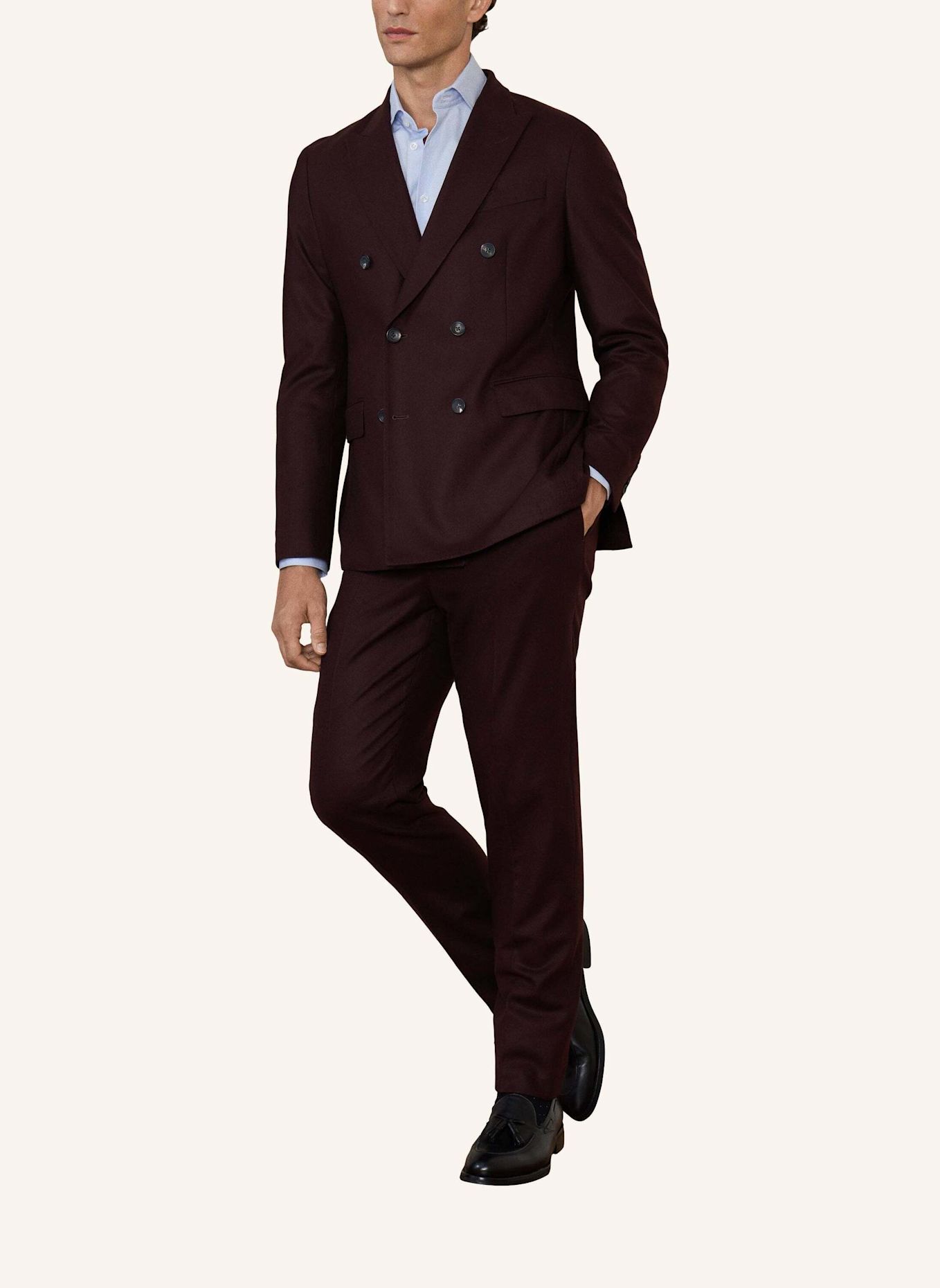 HACKETT LONDON Anzug SR BURGUNDY TRS: DUNKELROT