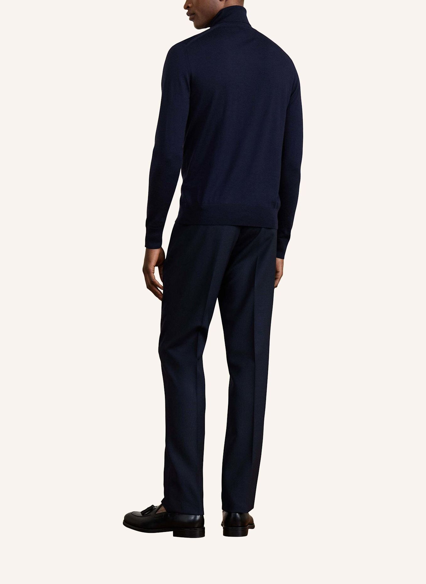 HACKETT LONDON Pullover SR MERINO ROLL NECK: DUNKELBLAU