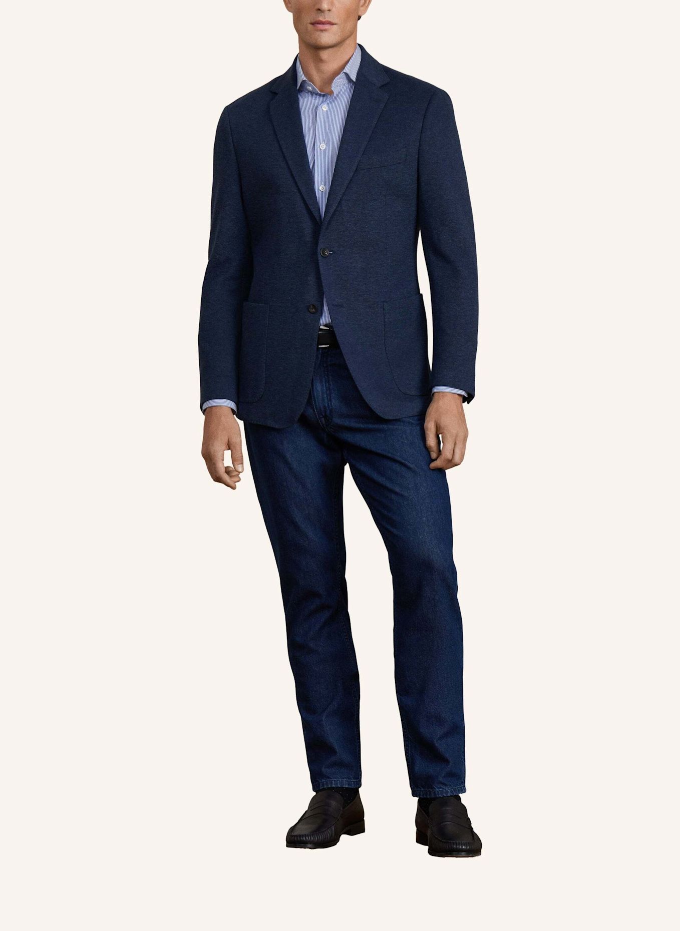 HACKETT LONDON Anzug SR COTTON CASH KNIT: DUNKELBLAU
