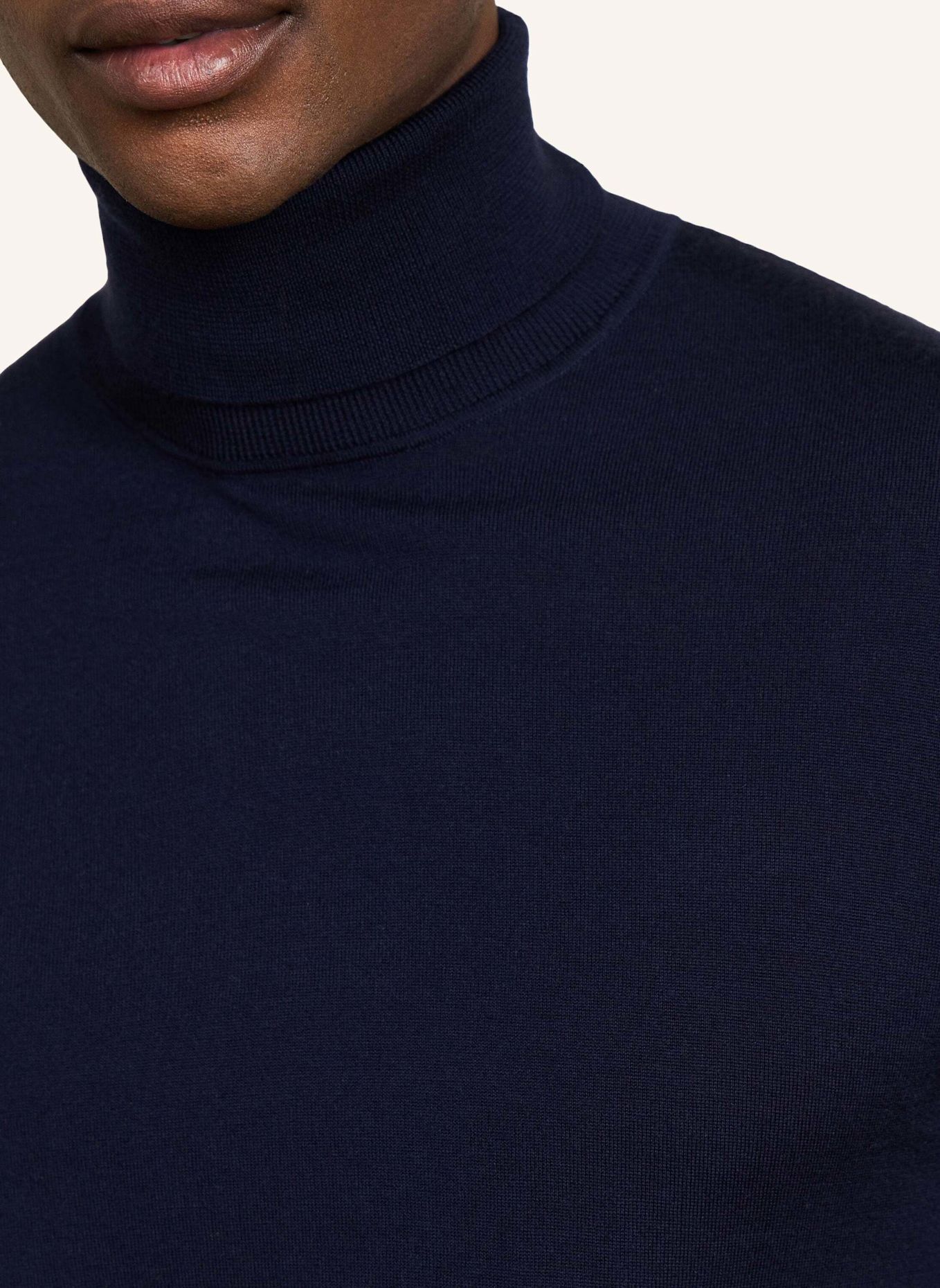 HACKETT LONDON Pullover SR MERINO ROLL NECK: DUNKELBLAU