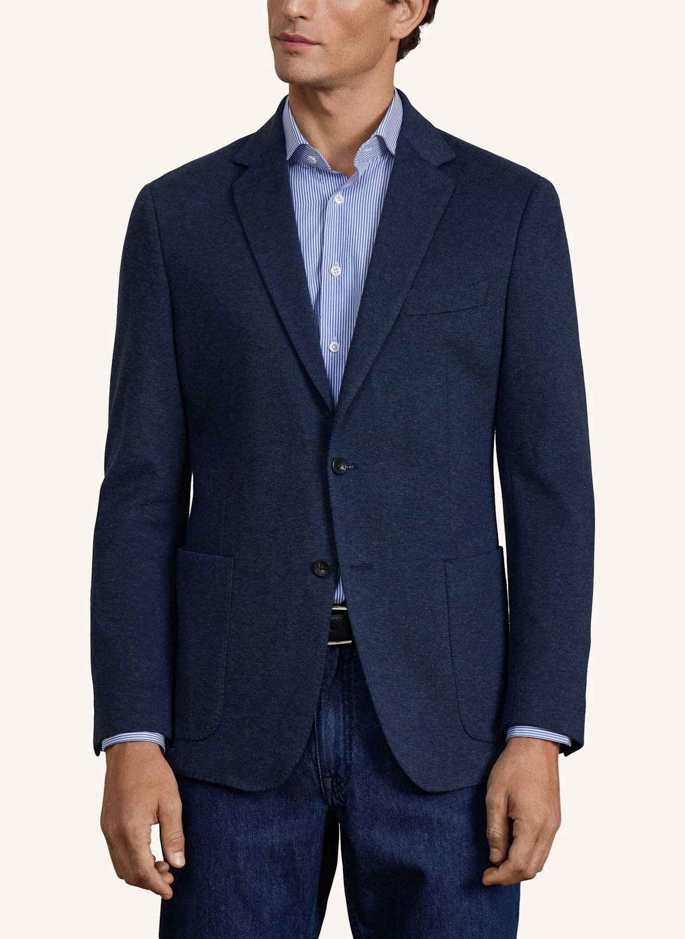 HACKETT LONDON Anzug SR COTTON CASH KNIT: DUNKELBLAU