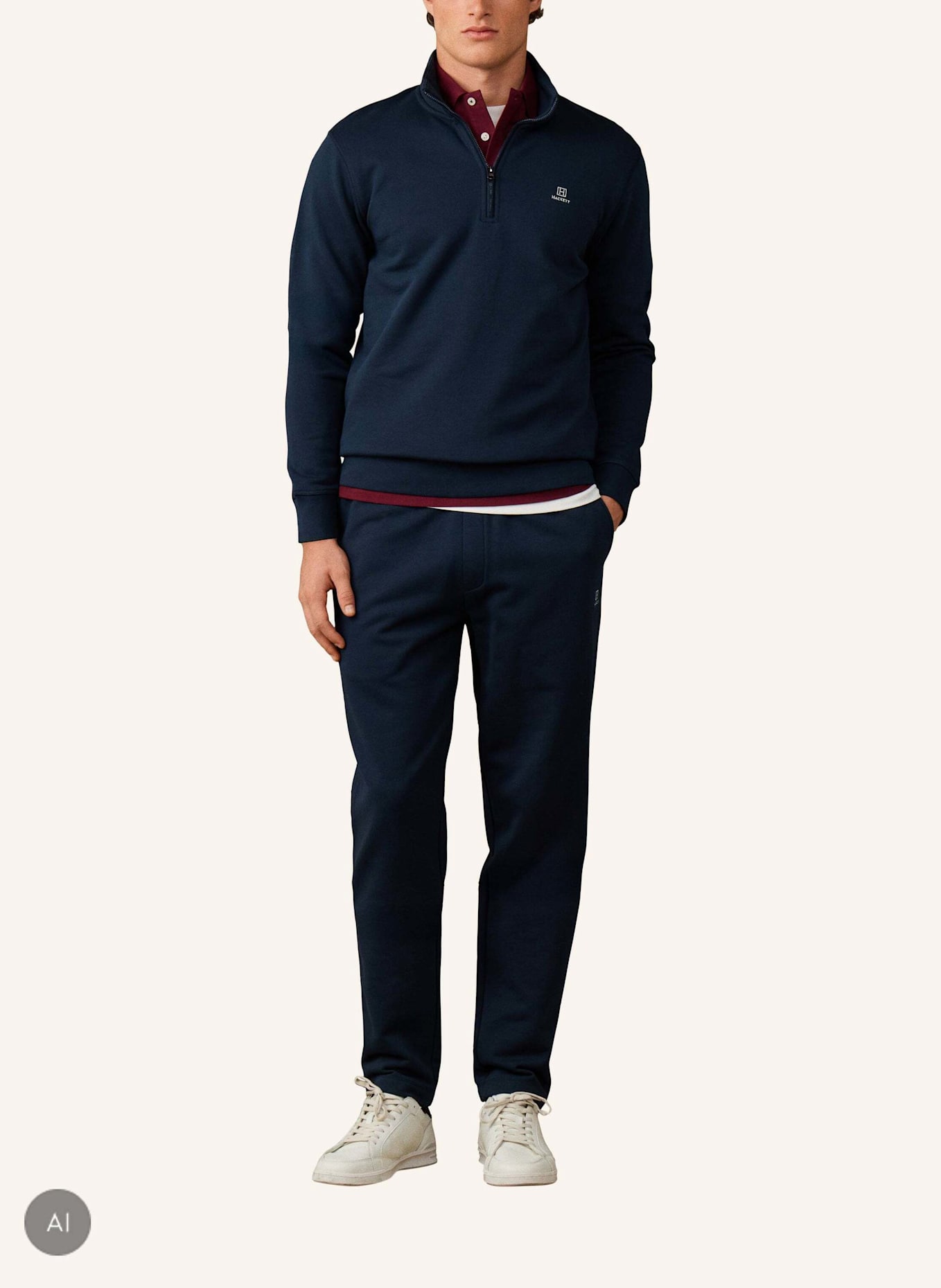 HACKETT LONDON Sweatshirt HRTG H SML LOGO HZ: BLAU