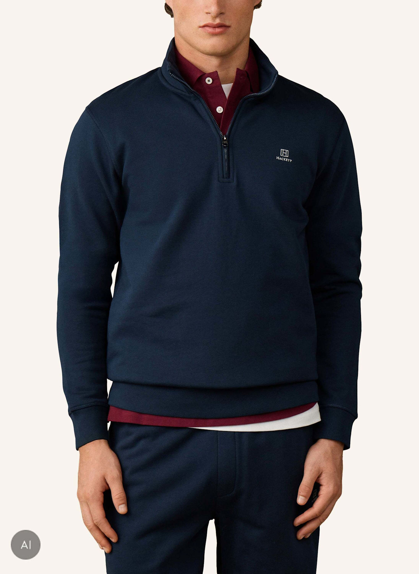 HACKETT LONDON Sweatshirt HRTG H SML LOGO HZ: BLAU