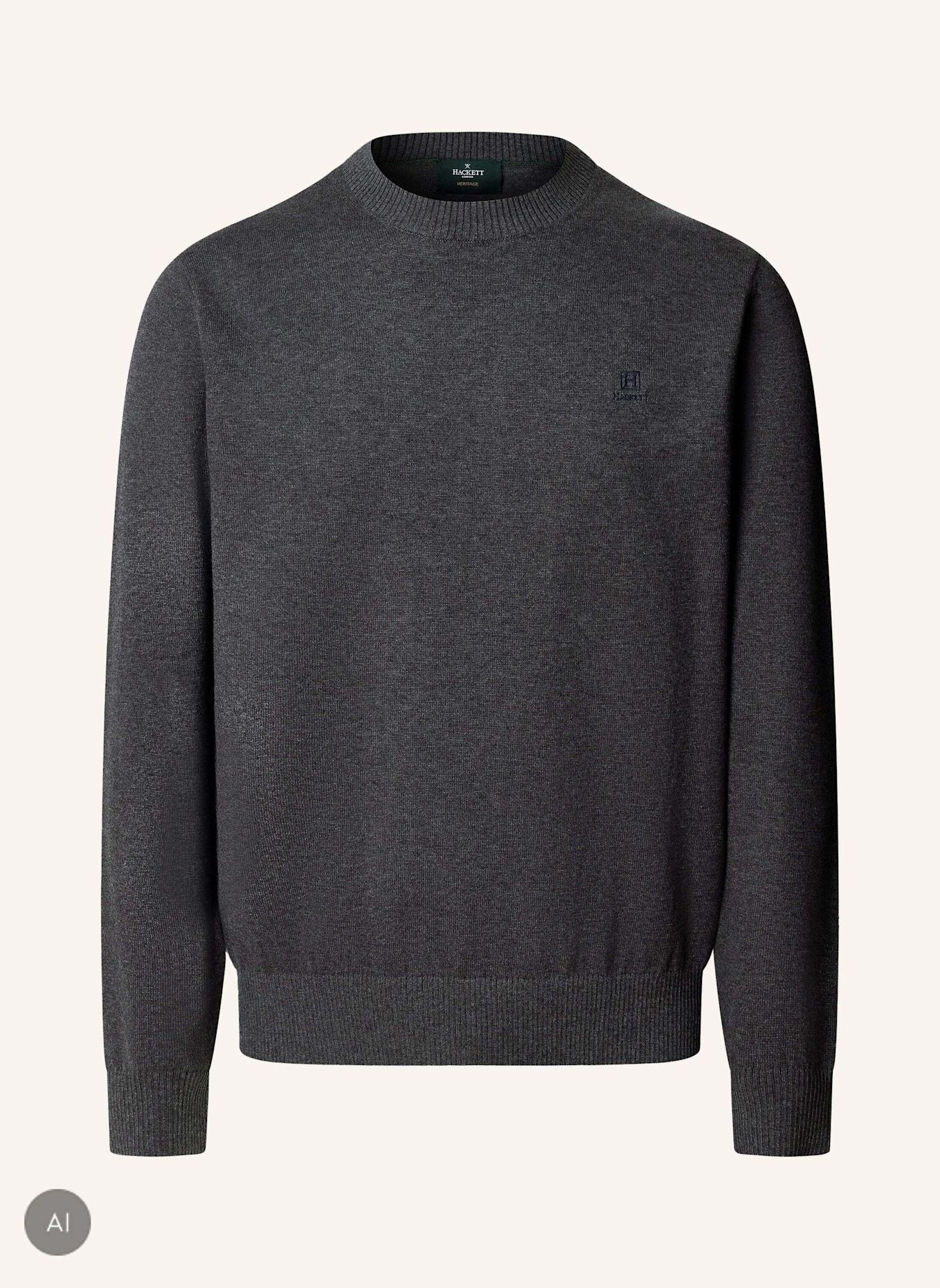 HACKETT LONDON Pullover HRTG COTTON H CREW: DUNKELGRAU