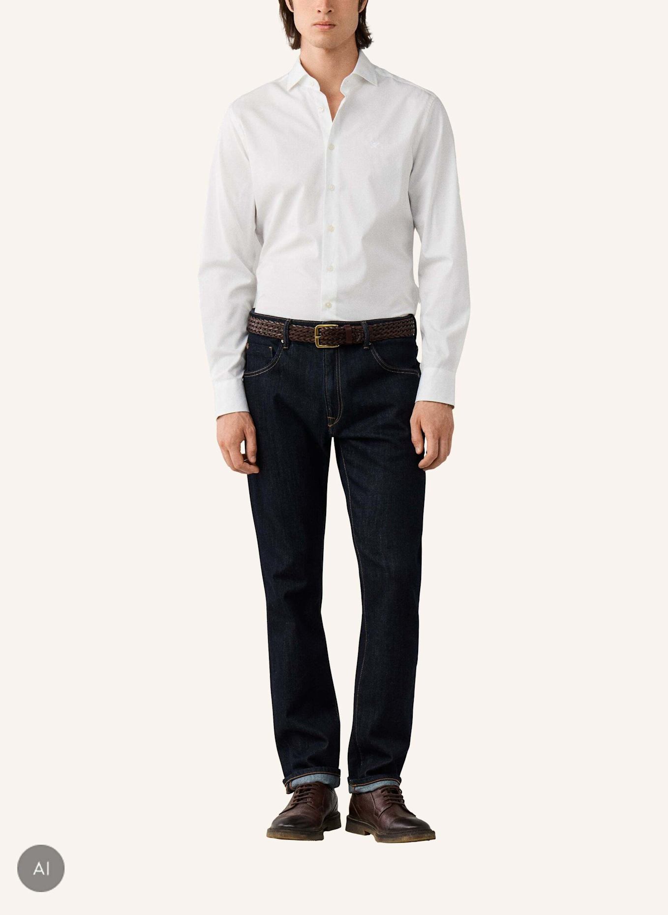 HACKETT LONDON Freizeithemd CITY SOLID EOE: WEISS