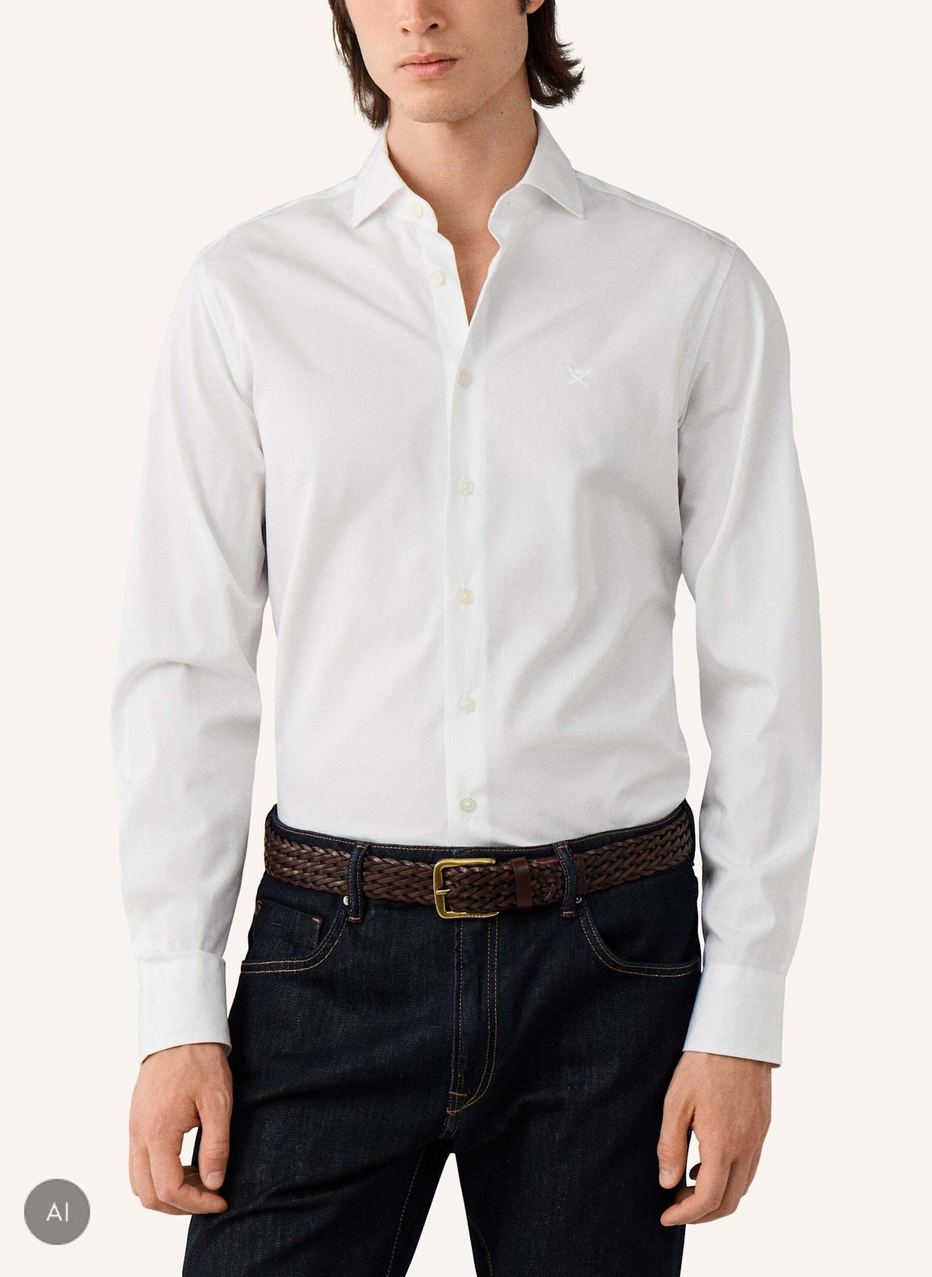 HACKETT LONDON Freizeithemd CITY SOLID EOE: WEISS