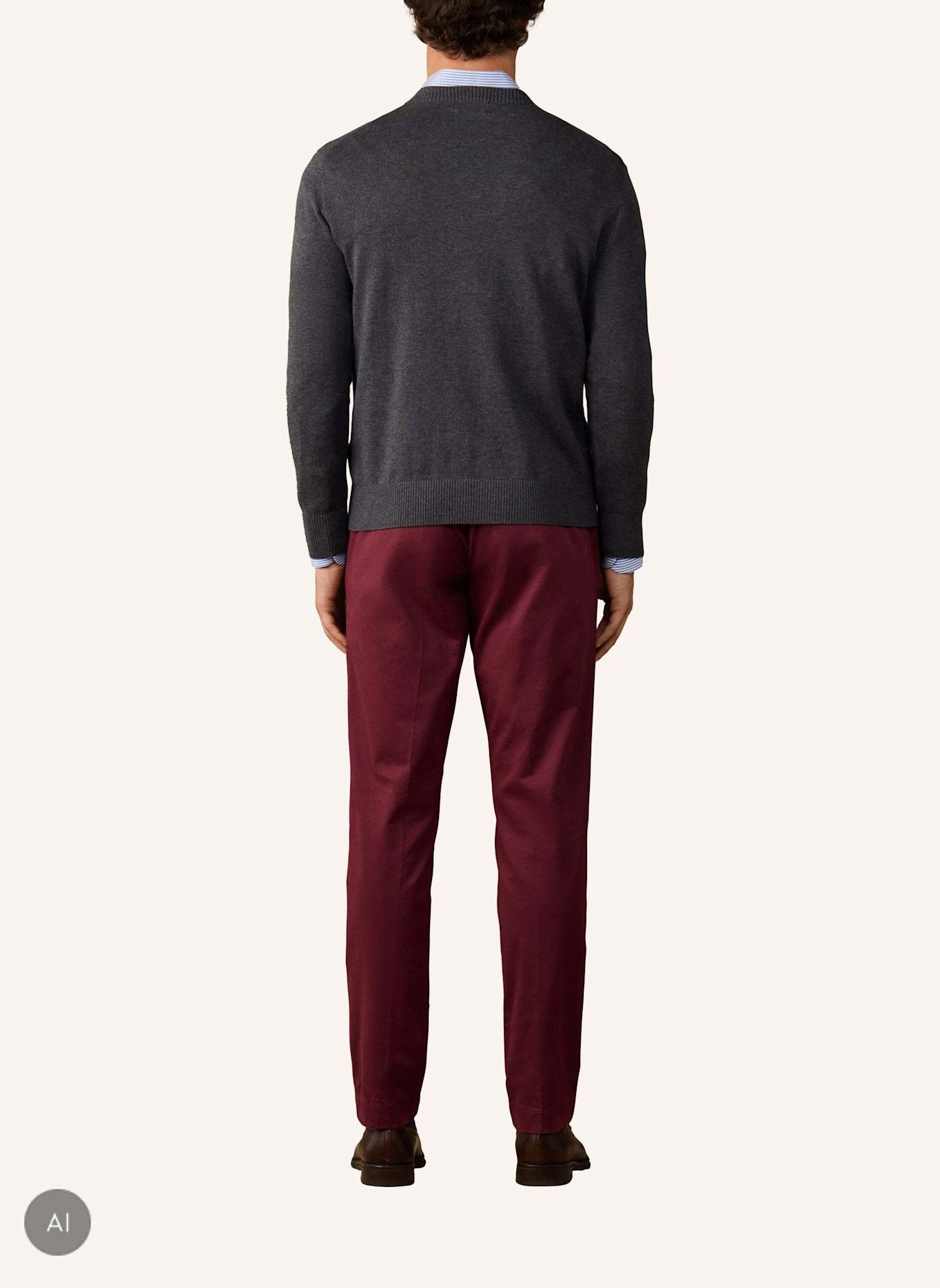 HACKETT LONDON Pullover HRTG COTTON H CREW: DUNKELGRAU