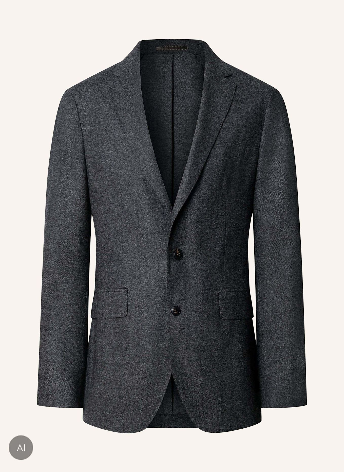 HACKETT LONDON Sakko PERFORMANCE FLANNEL: DUNKELGRAU