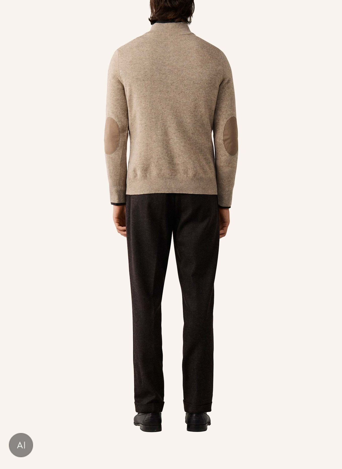 HACKETT LONDON Pullover LAMBSWOOL HZIP: WEISS