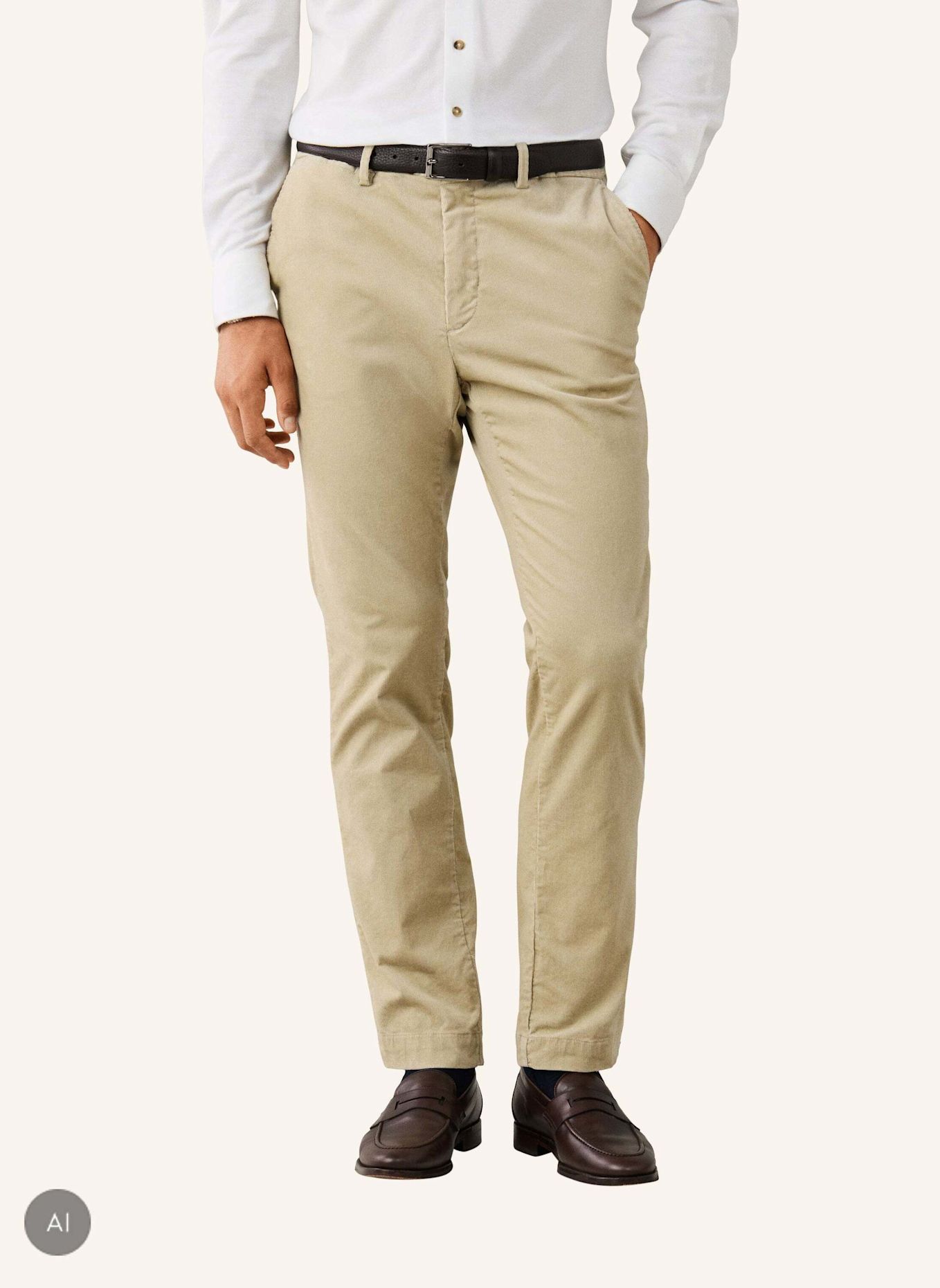 HACKETT LONDON Chino PIGMENT CORD CHINO: CREME