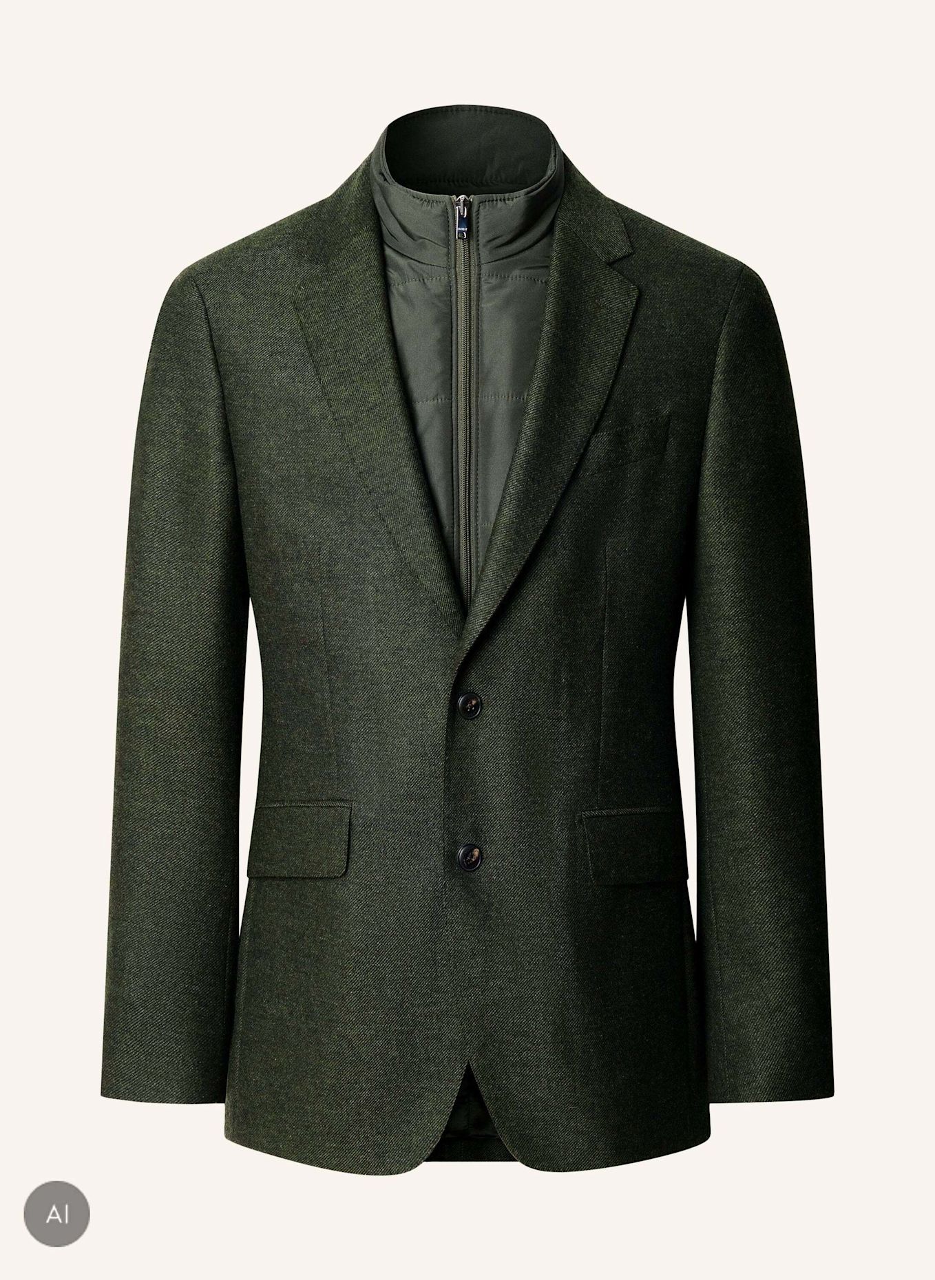 HACKETT LONDON Sakko WL FLAN TWILL W/BIB: DUNKELGRÜN